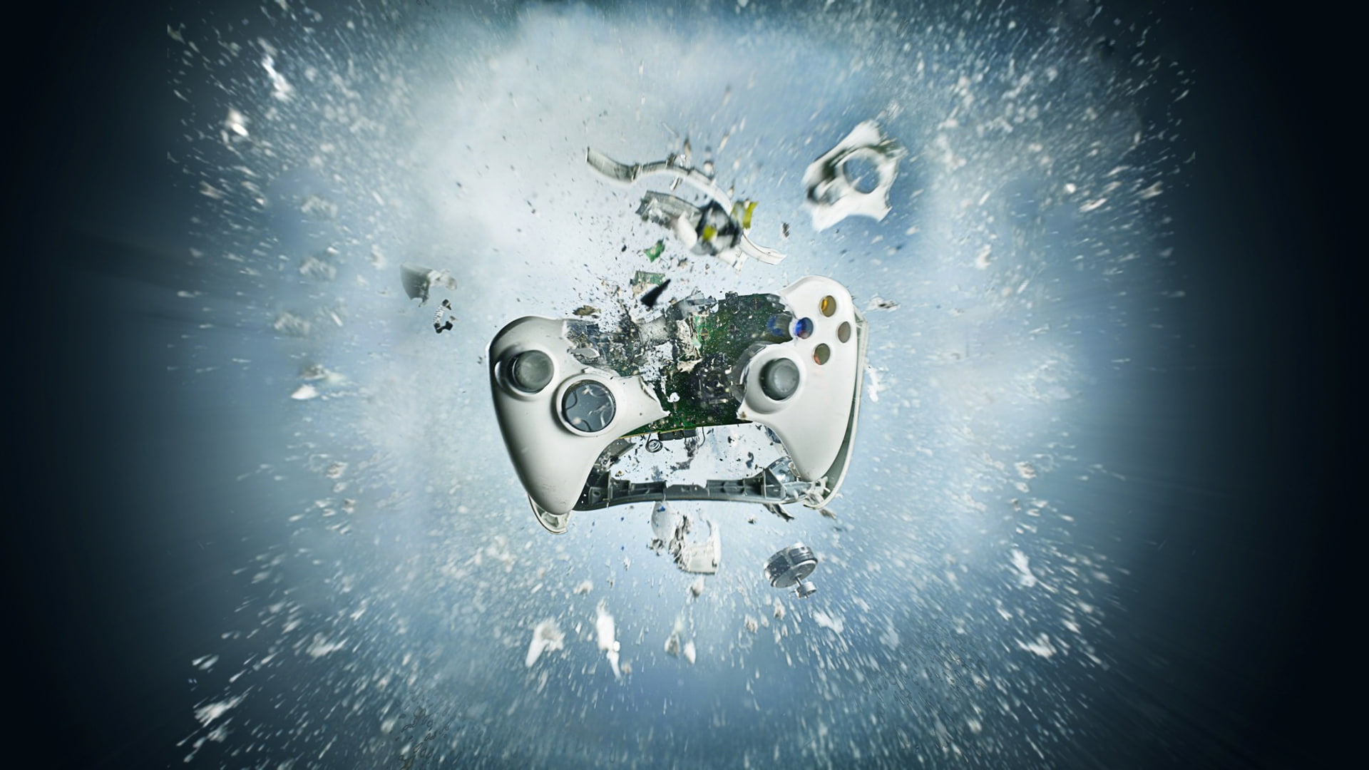 Controller Cool Exploding Xbox Controller Video Games XBox HD Art