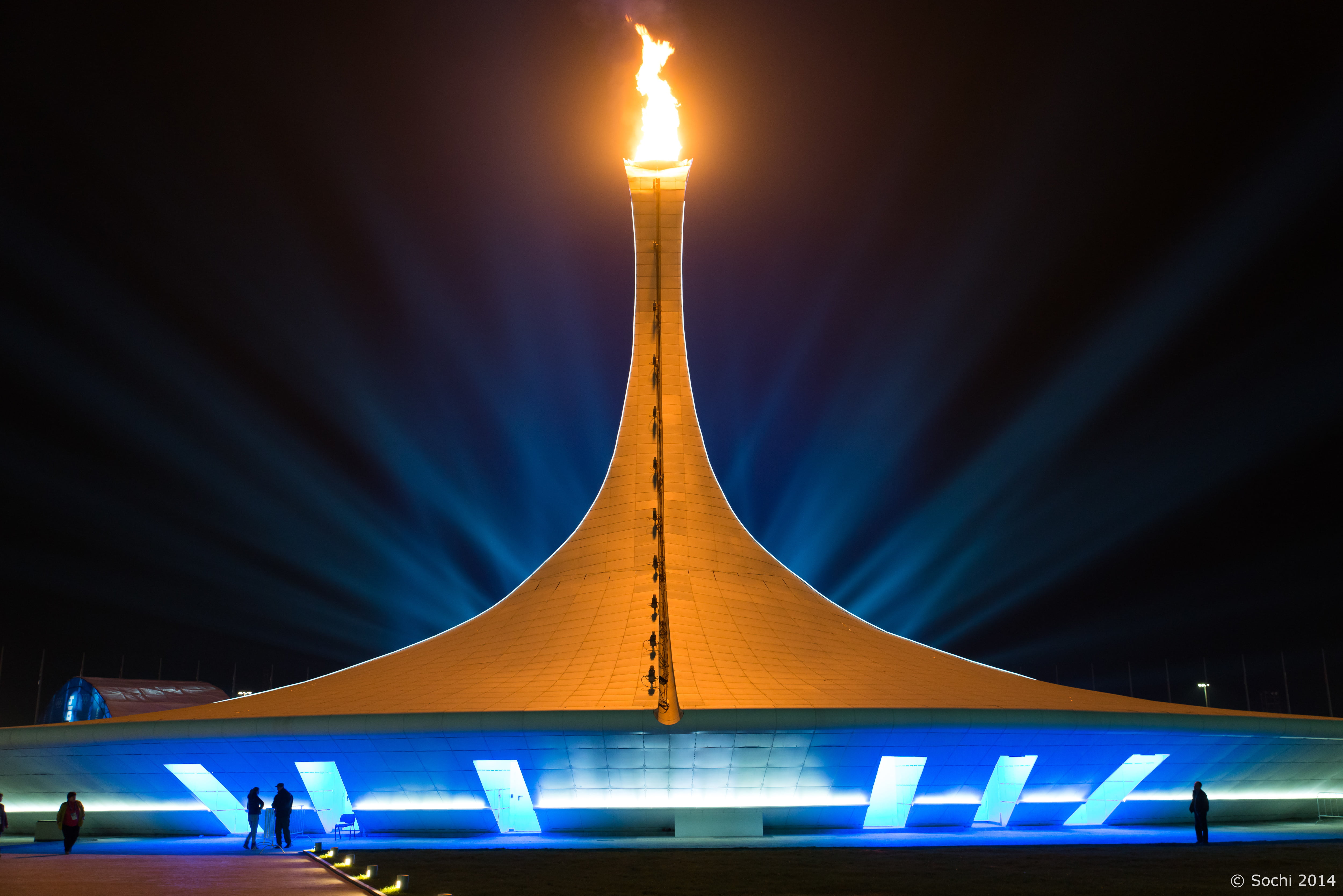 brown landmark structure, the city, game, Russia, Olympic, Sochi