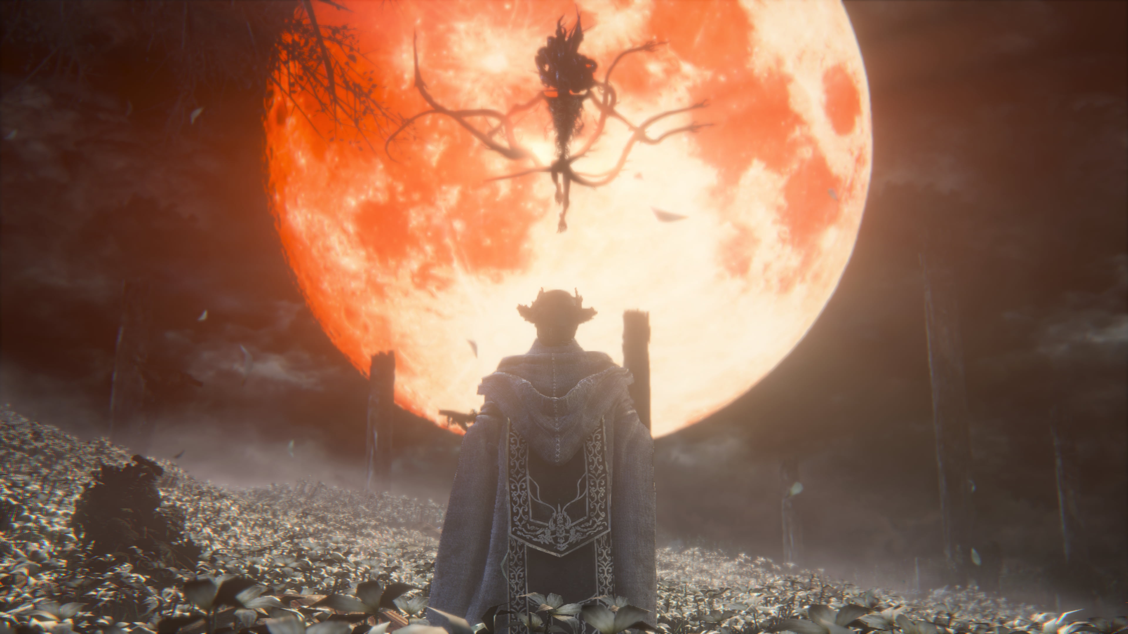 Bloodborne, Hunter (Bloodborne), red moon, video games, Playstation 5