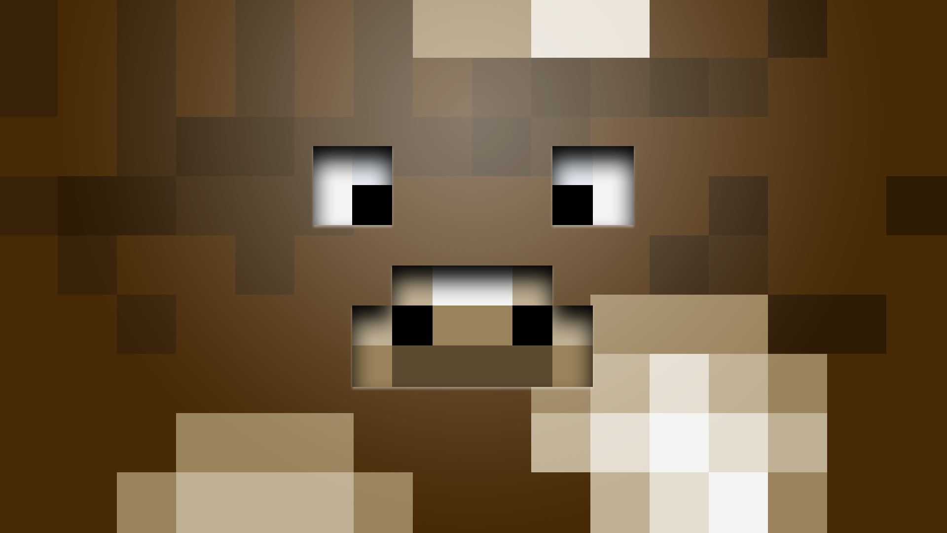 Minecraft pixel wallpaper, cow, brown, video games, backgrounds