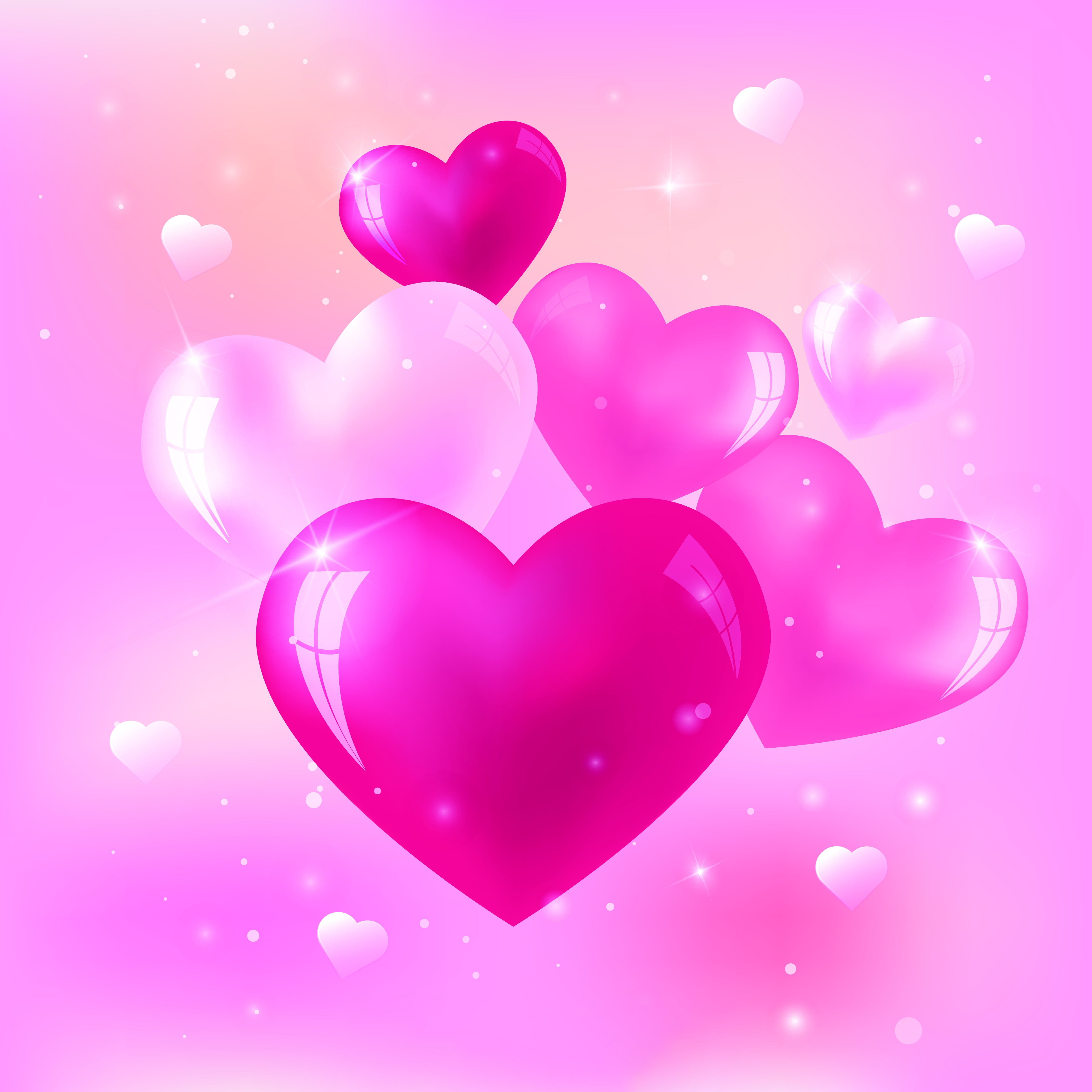 love, pink, heart, hearts, background