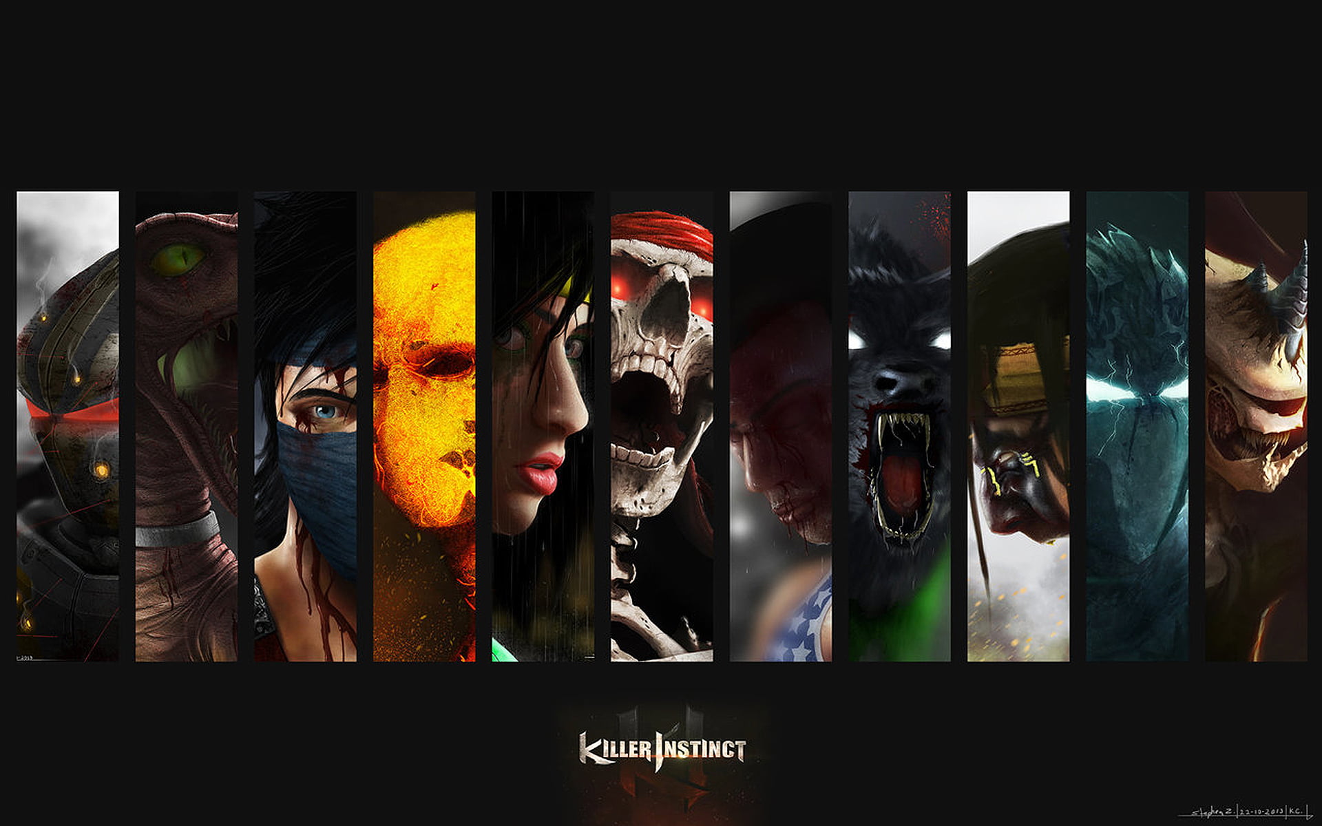 Killer Instinct , collage, digital art, video games, representation