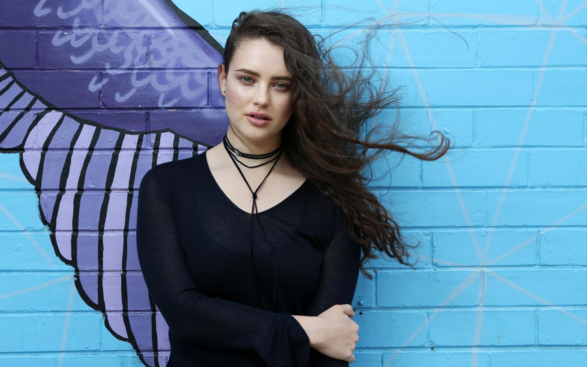 Actresses, Katherine Langford, Blue Eyes, Brunette, one person