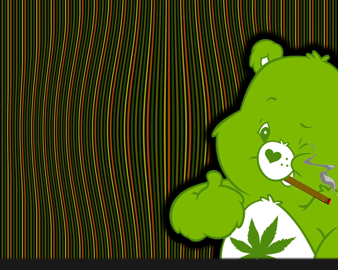 smoking drugs marijuana care bears 1280x1024  Animals Bears HD Art