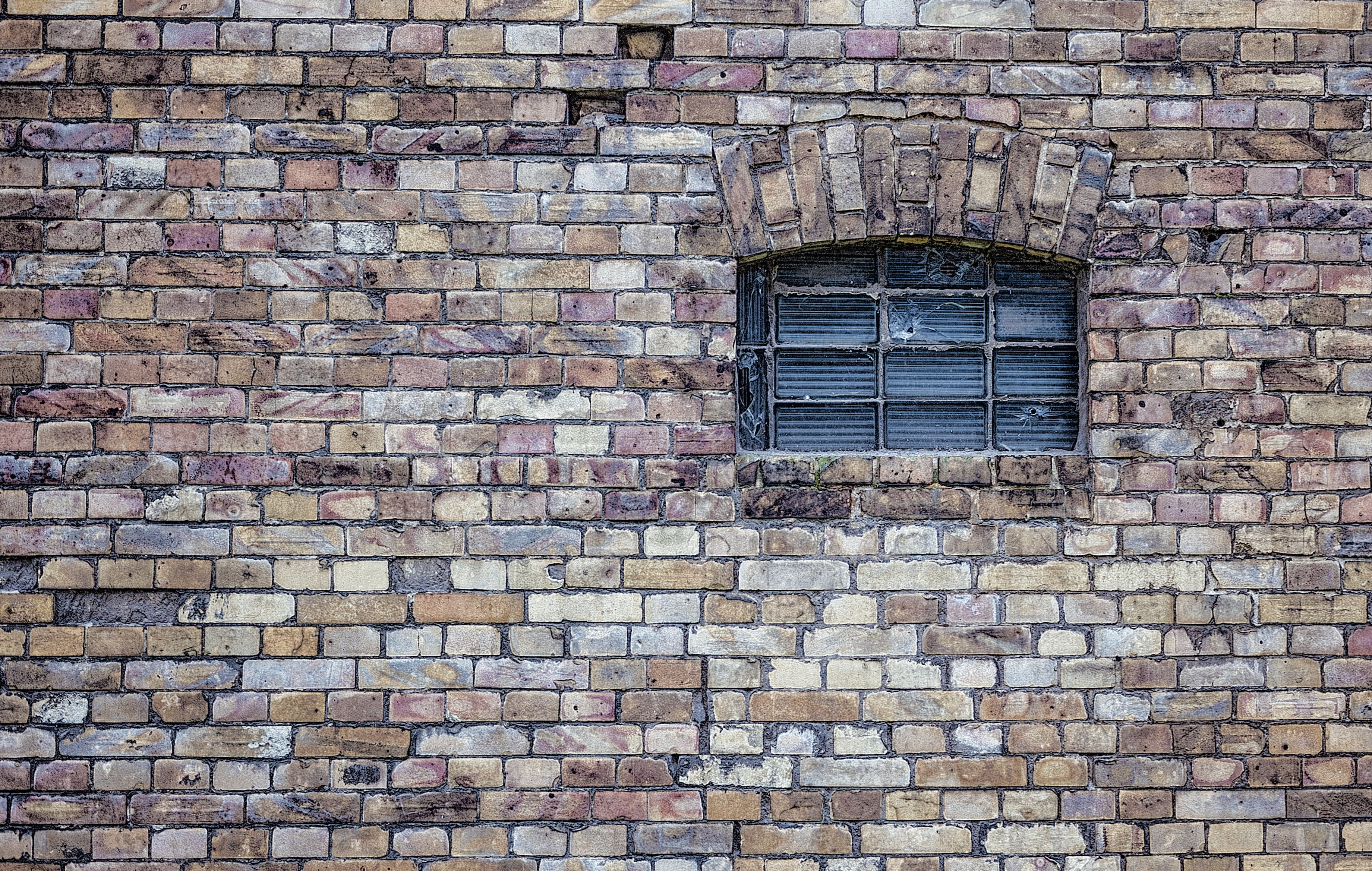 brown brick wall with window, wall - Building Feature, architecture