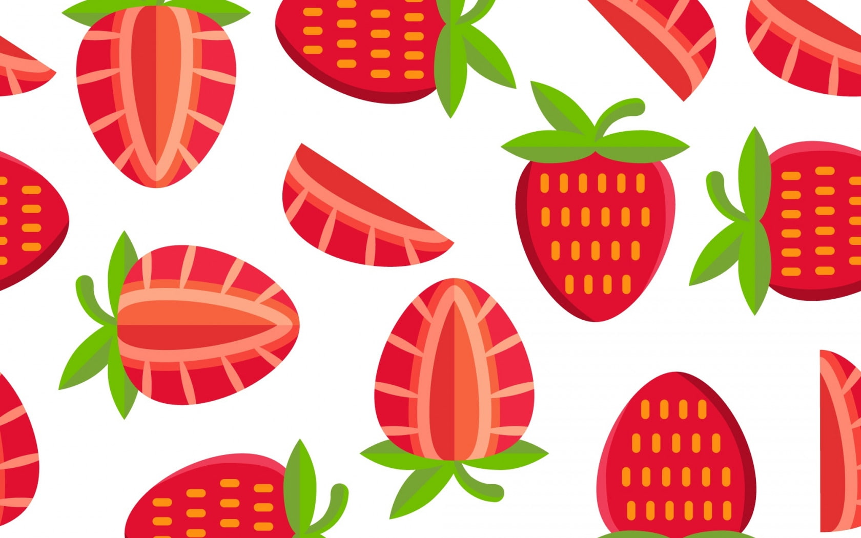 Texture, pattern, fruit, red, green, strawberry, paper, white