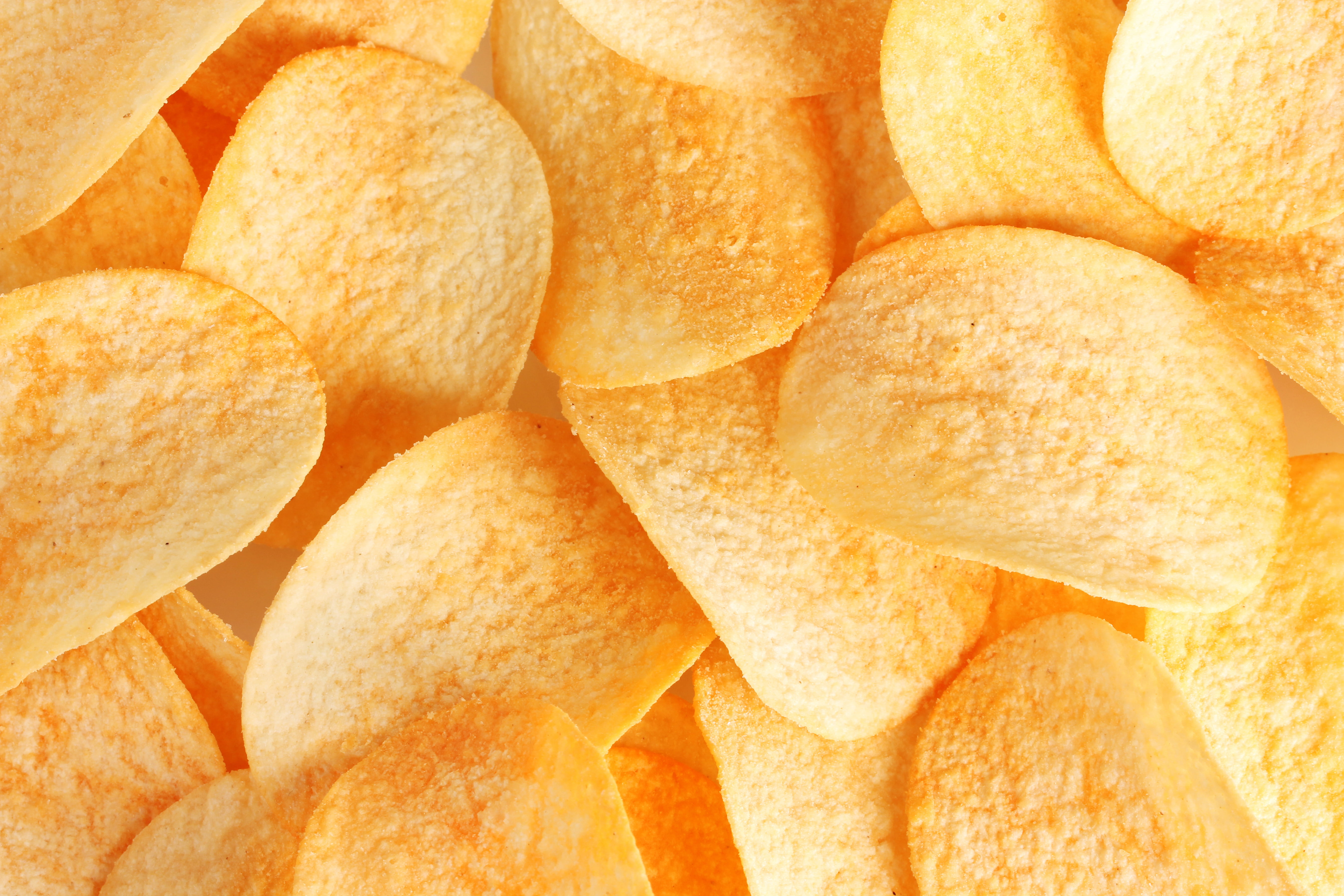 round chips, food, potatoes, yellow, close-up, backgrounds, snack
