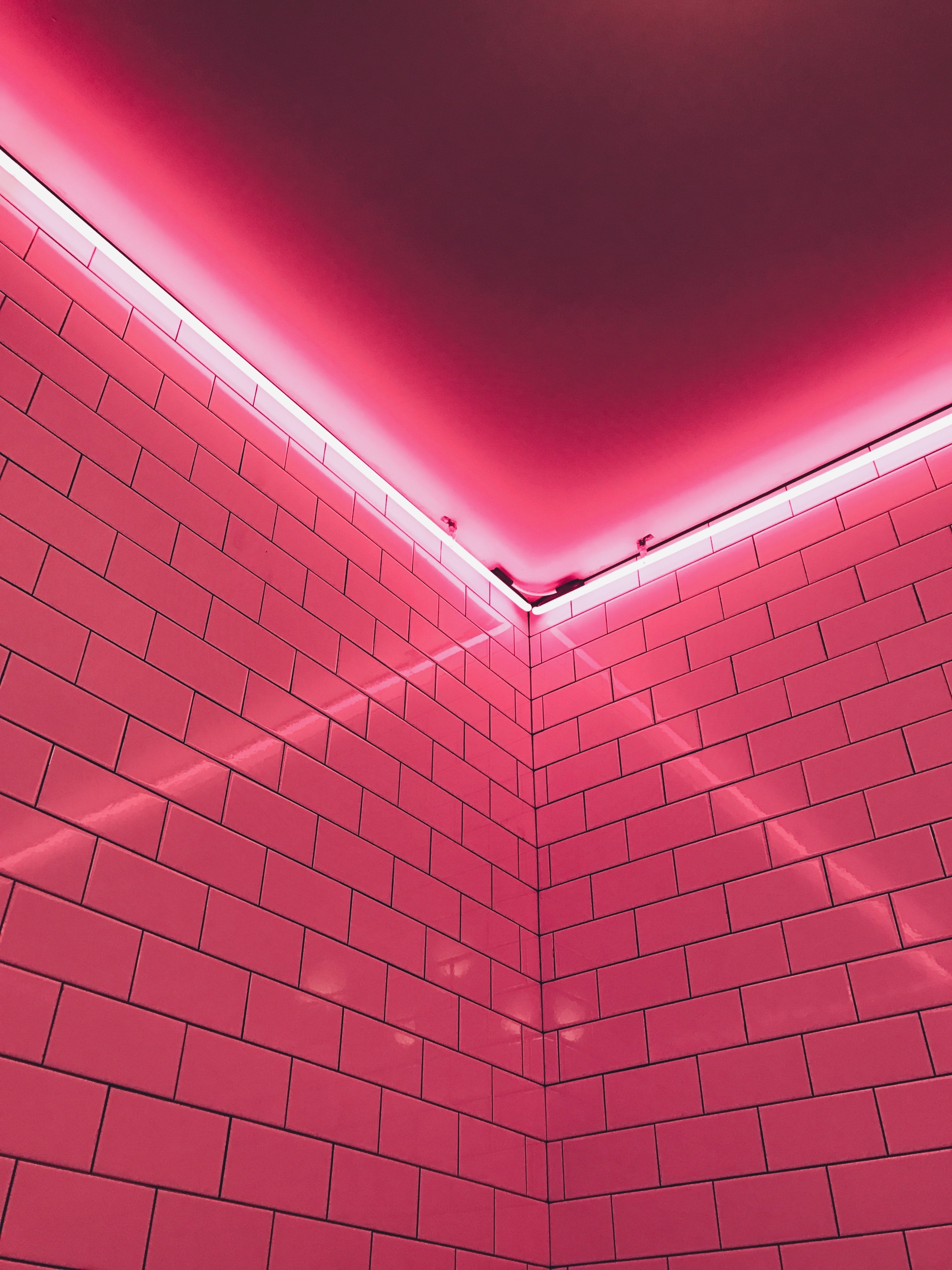 wall light pink tile Technology Linux HD Art, architecture, pattern