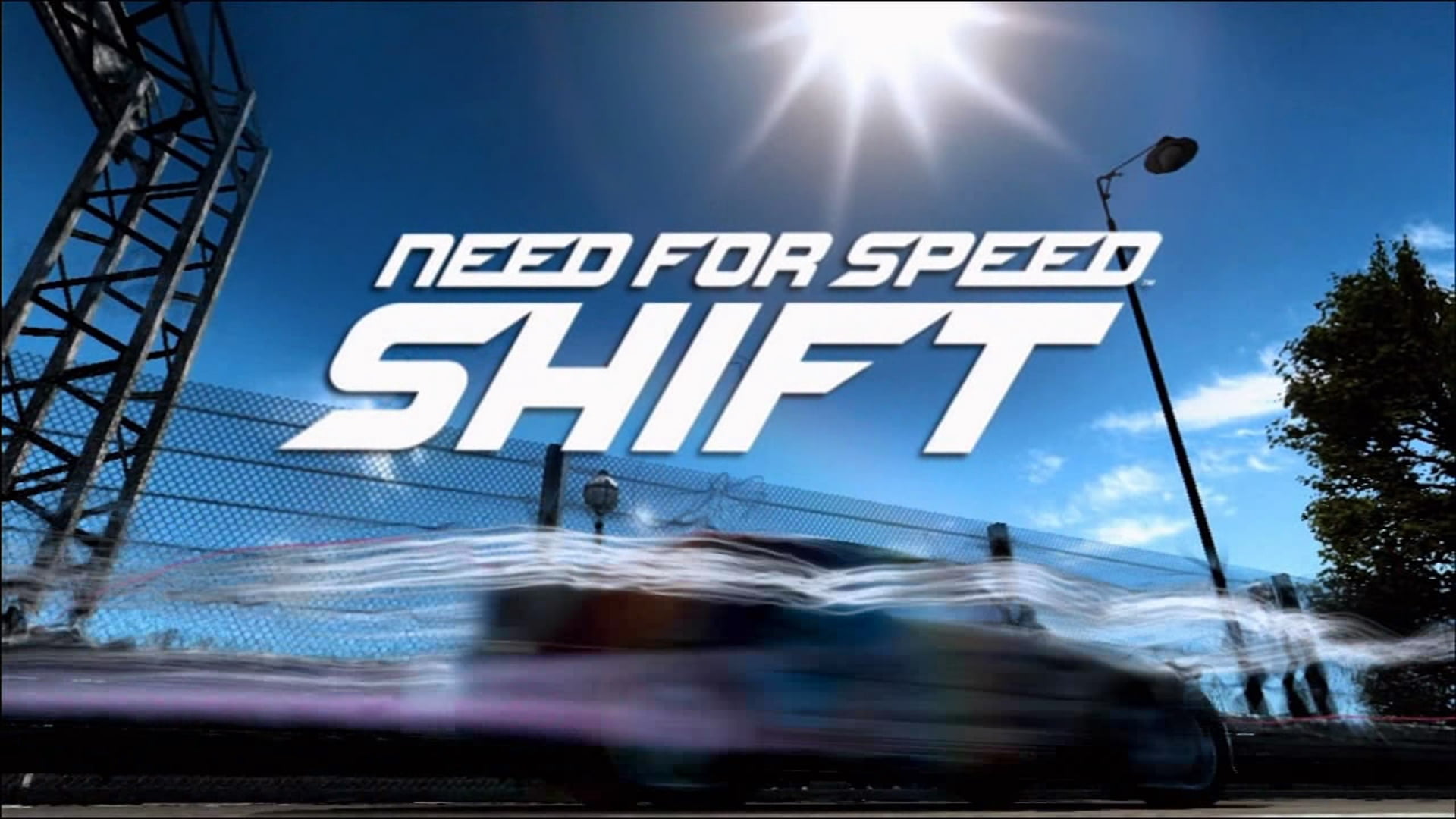 Need for Speed Shift wallpaper, machine, sun, road, sign, business