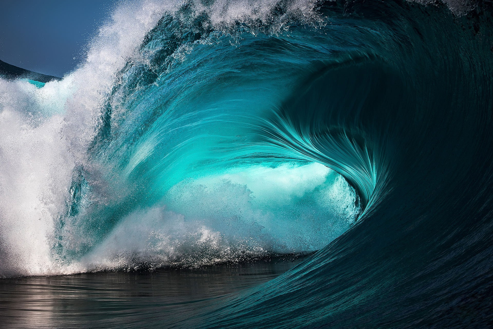 ocean wave, sea, waves, blue, water, turquoise, splashes, cyan
