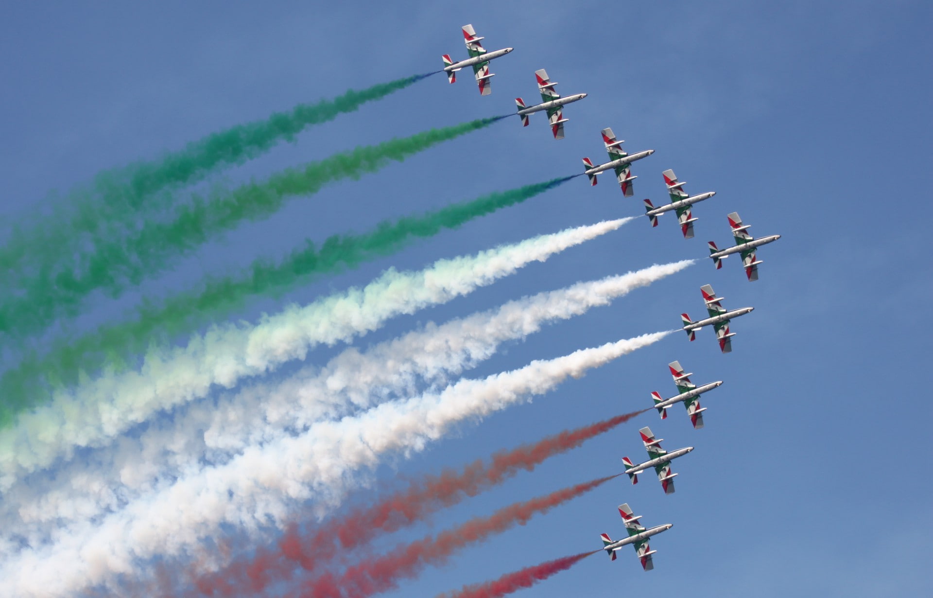frecce tricolori aermacchi mb 339 italian air force