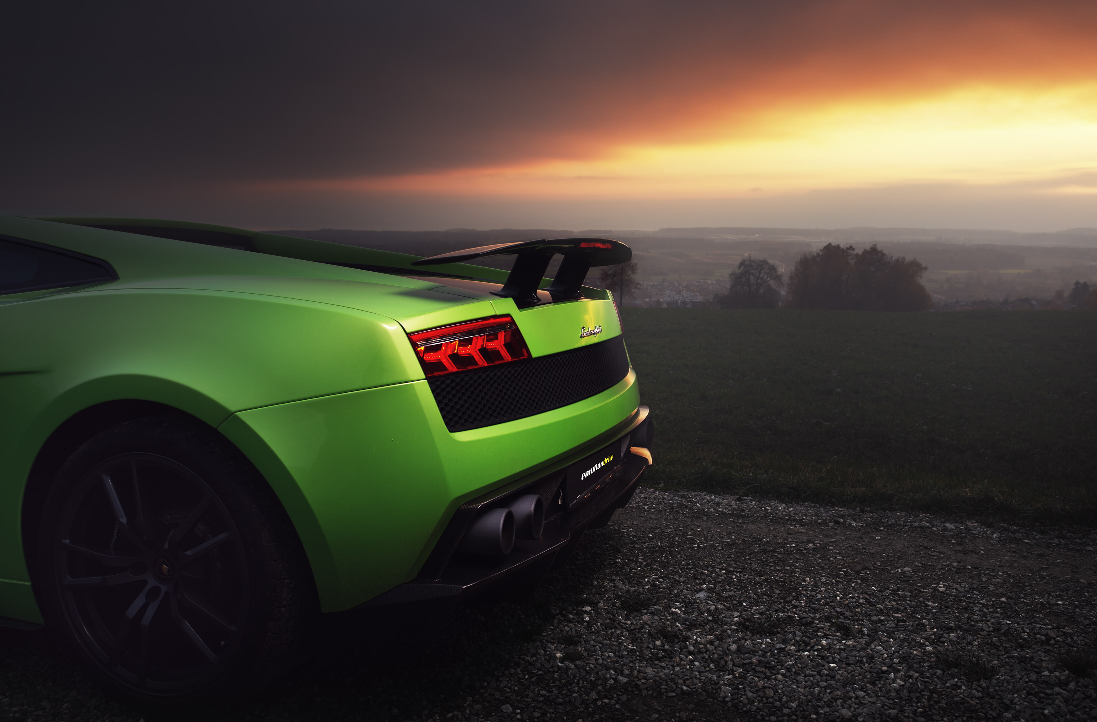 Free download | HD wallpaper: Lamborghini Gallardo Superleggera, Sunset