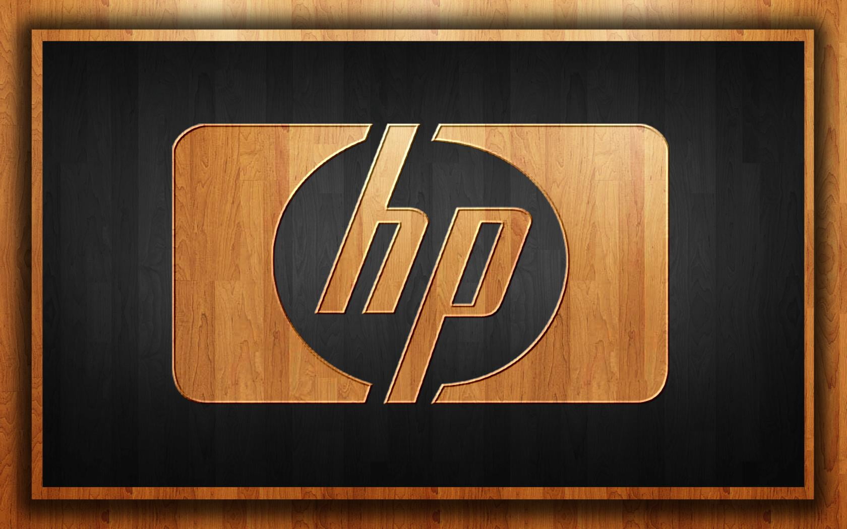 HP Wood, HP logo, Computers, communication, no people, sign, wood - material