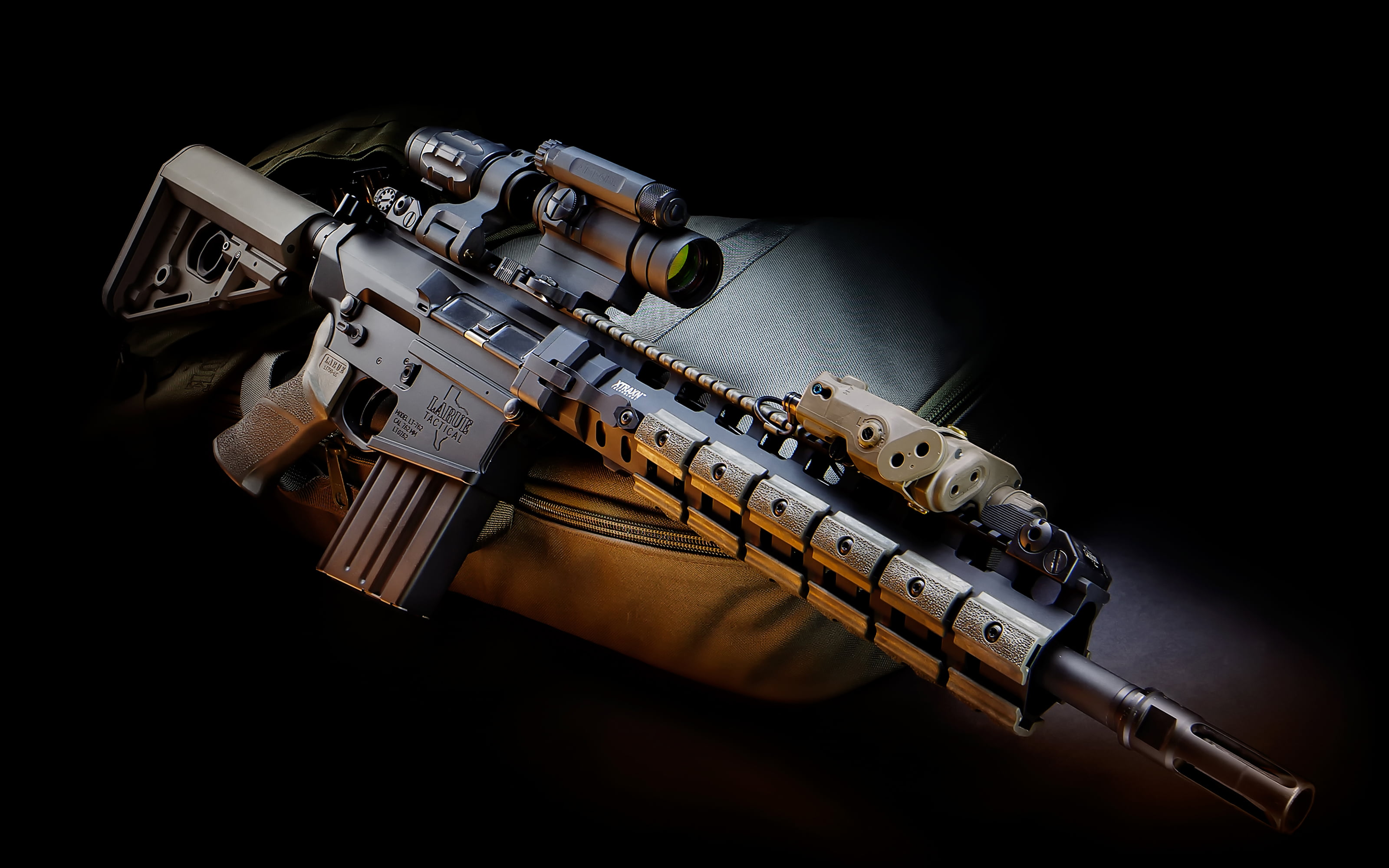 Free download | HD wallpaper: black and grey rifle with scope digital ...