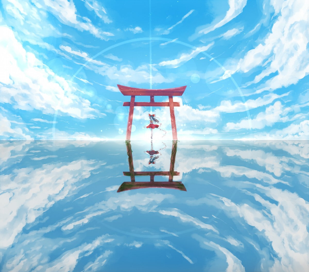 torii, Hakurei Reimu, Touhou, anime