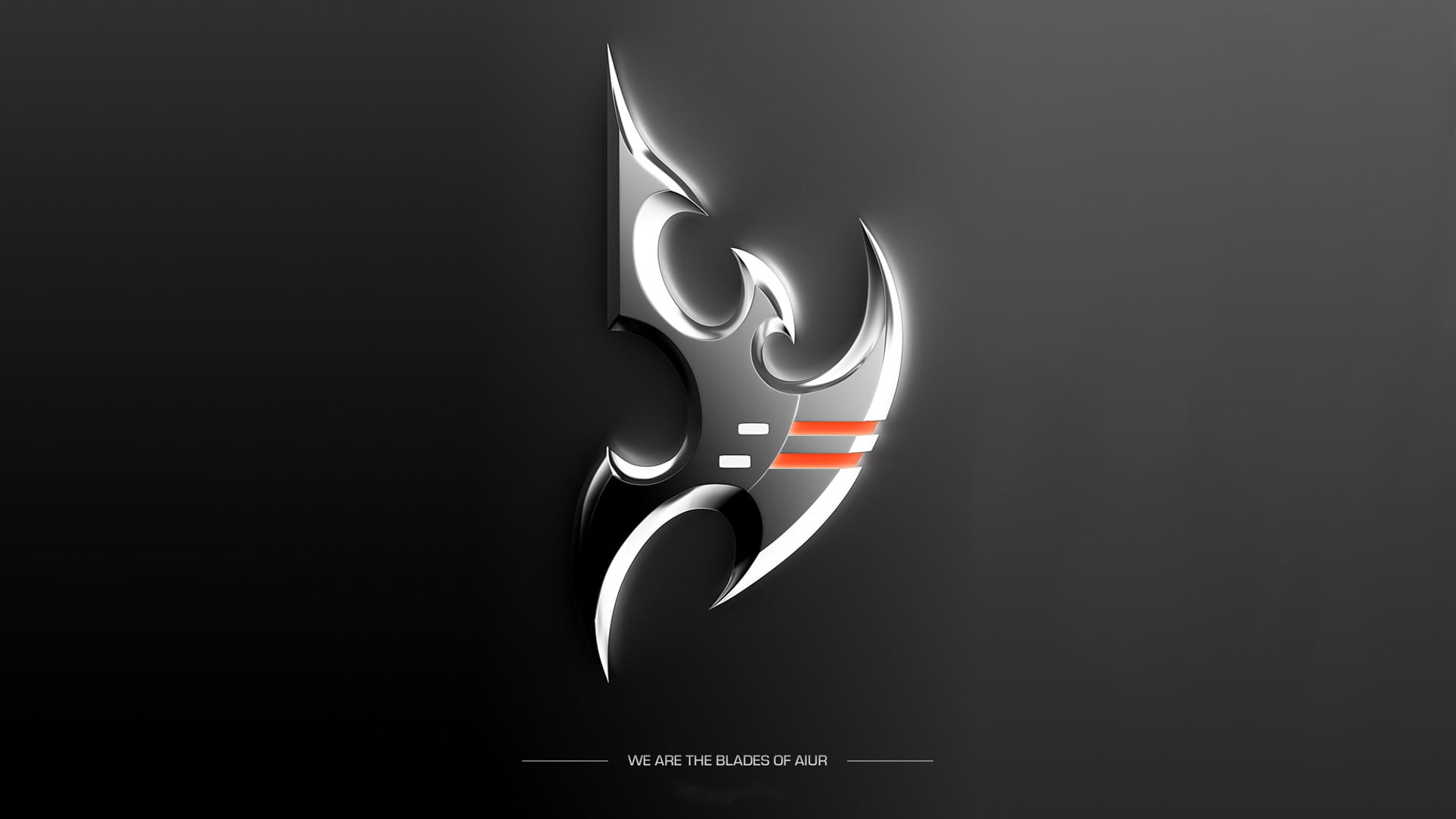 gray logo, Starcraft II, Protoss, minimalism, video games, black background