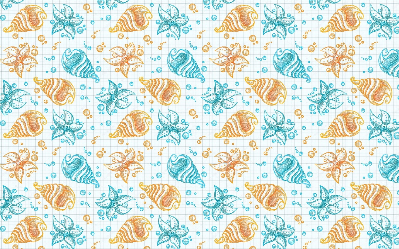 Texture, pattern, shell, orange, summer, paper, white, blue