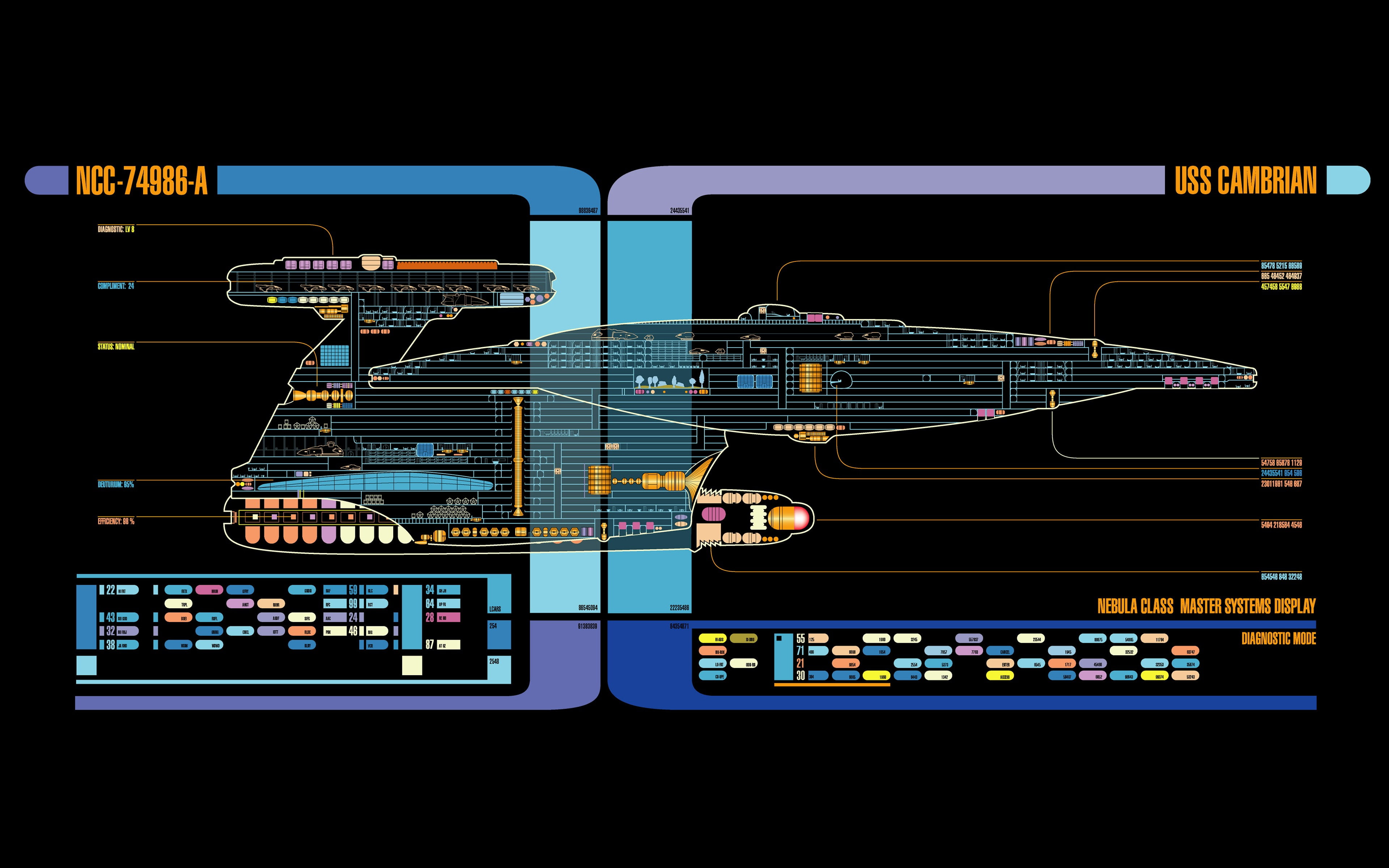 Star Trek, LCARS, spaceship, schematic, communication, technology