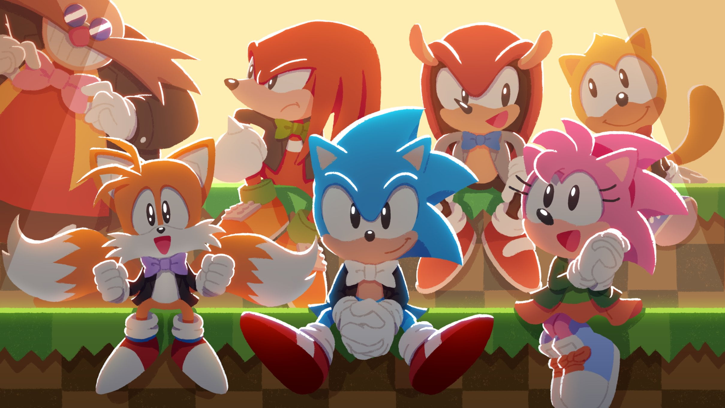 Sonic, Yui Karasuno, Eggman, Tails (character), Amy Rose, Mighty