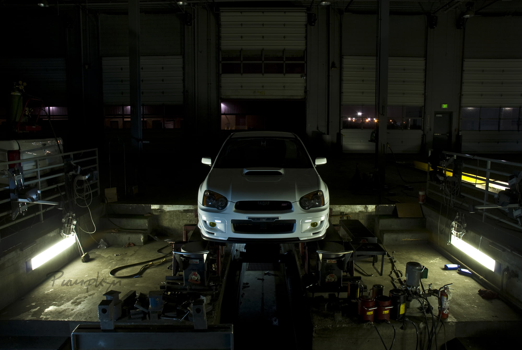 car, JDM, Subaru Impreza WRX STi, Garage