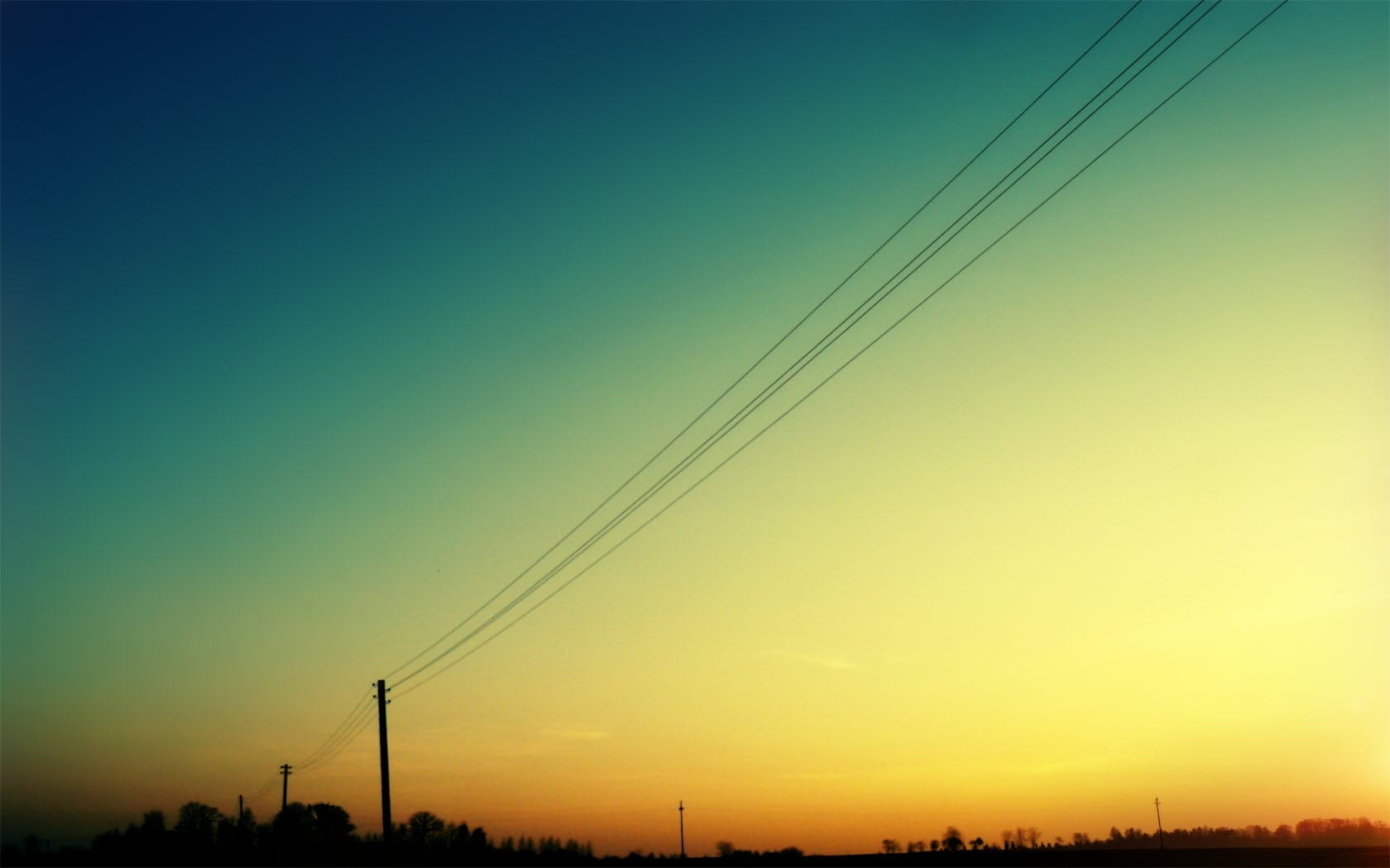 utility poste, sky, Vista, power lines, sunlight, sunset, cable