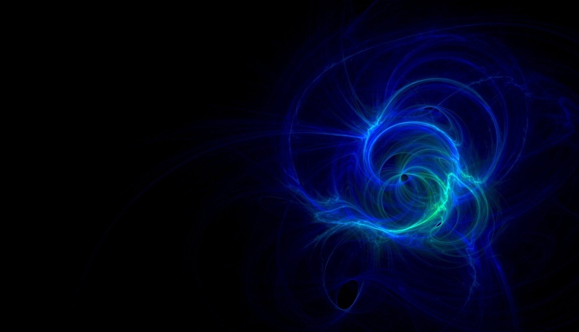 blue and green wave wallpaper, clot, smoke, neon, light, background