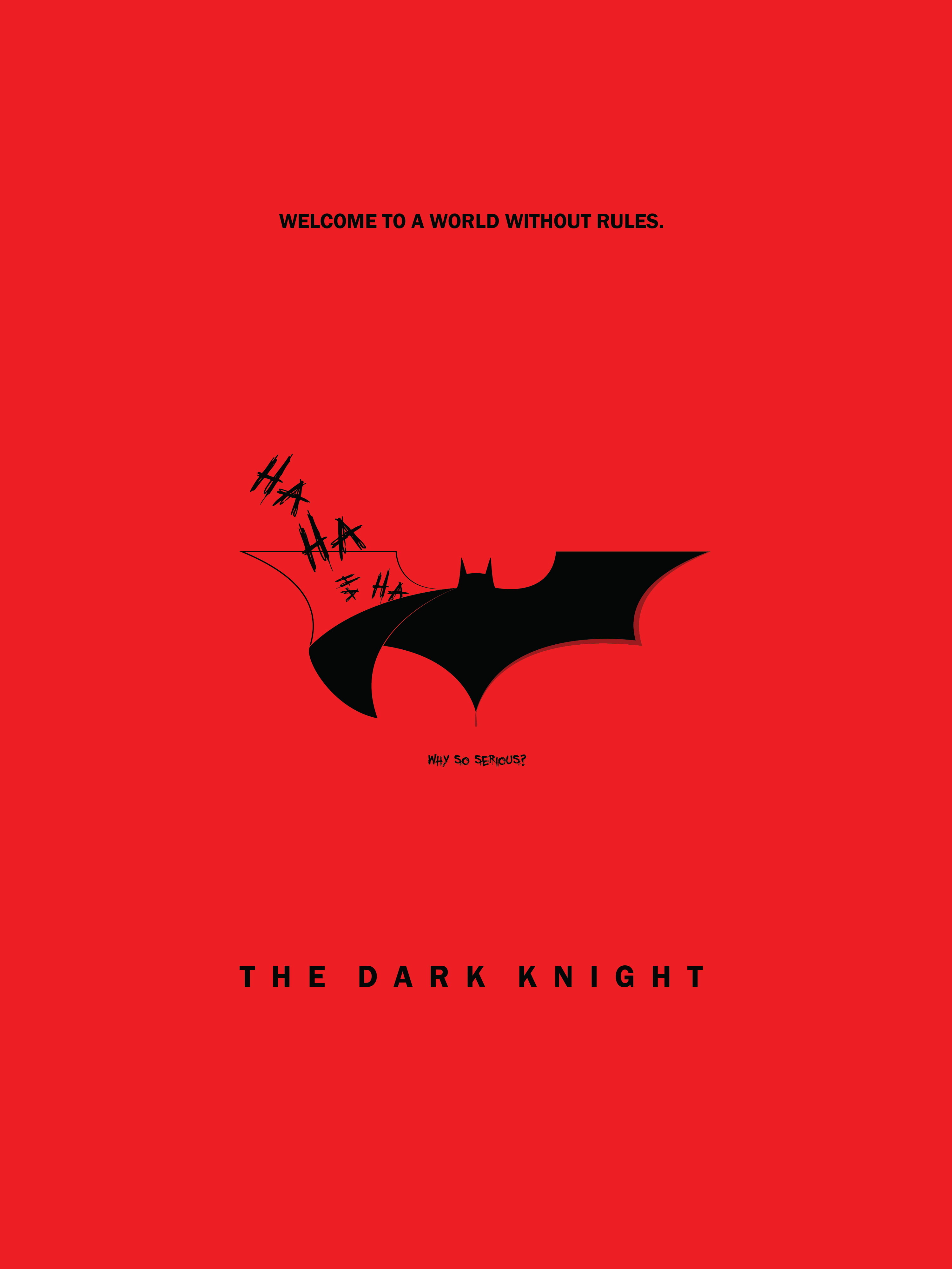 The Dark Knight, Red, Minimal, Why So Serious?