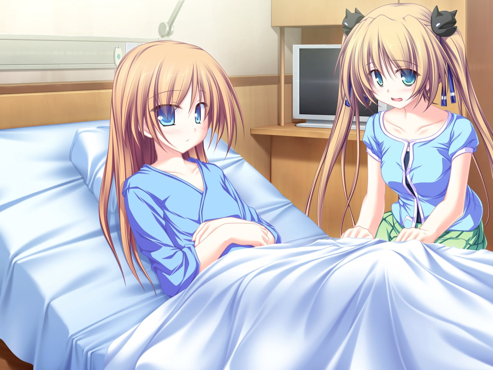 two brown-haired female characters wallpaper, tenmaso, suzukaze no melt
