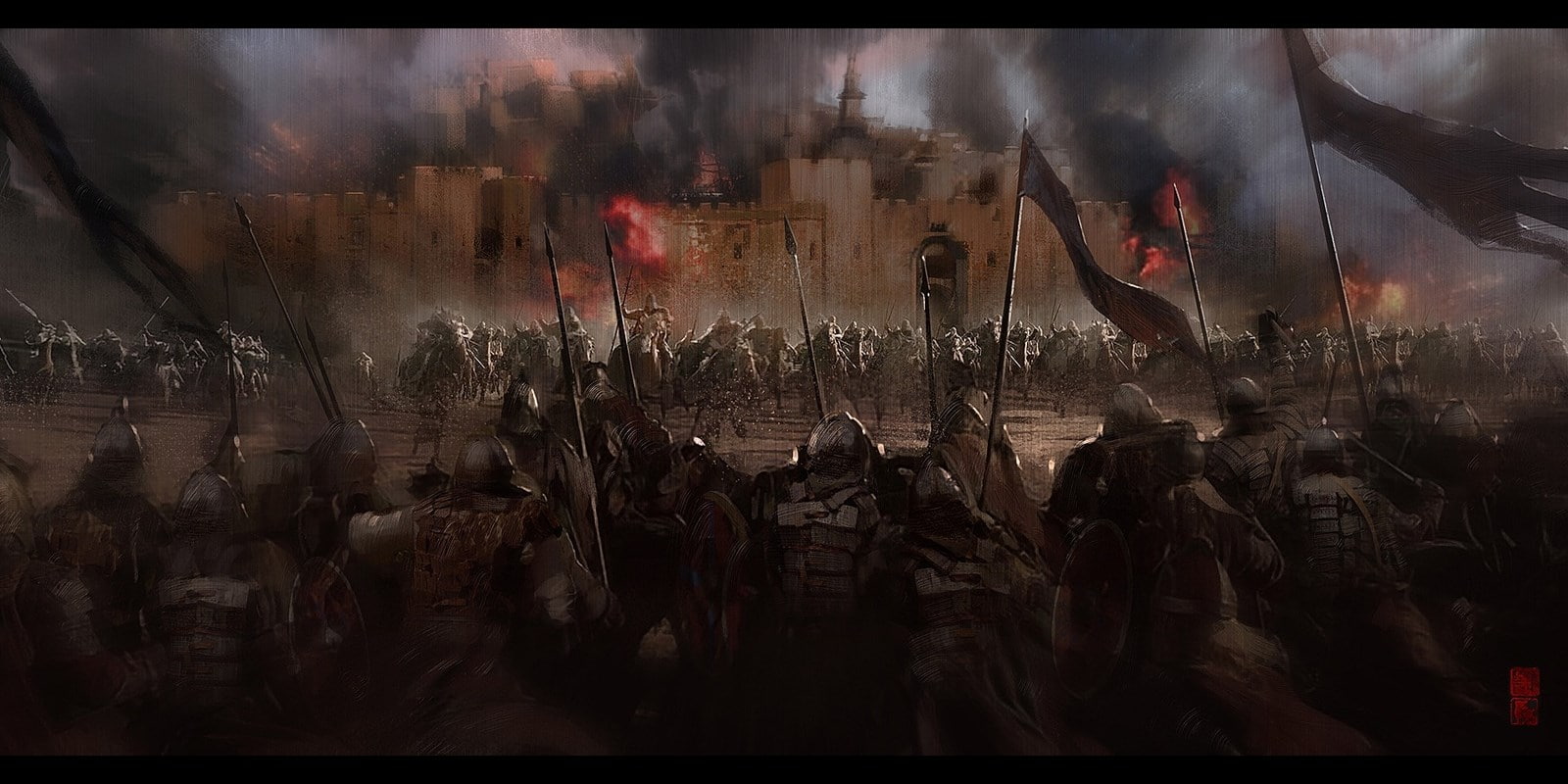 battle, smoke - physical structure, architecture, crowd, city