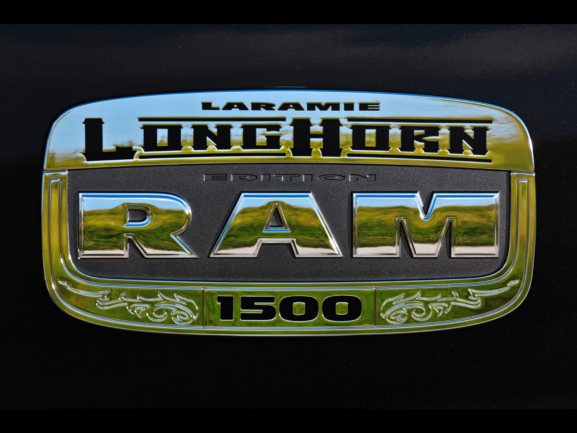 1500, 2011, laramie, logo, longhorn, pickup, reflection, truck
