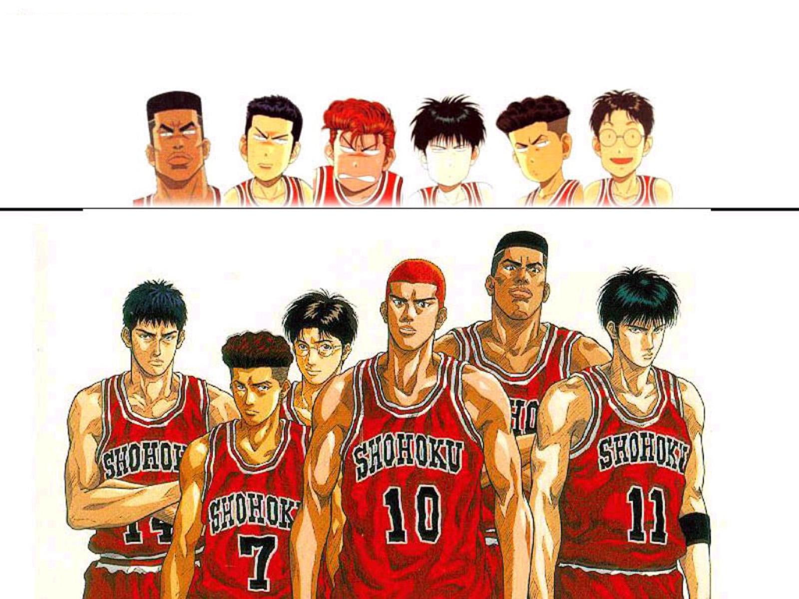 anime, basket, cartoon, kid, serial, slam Dunk