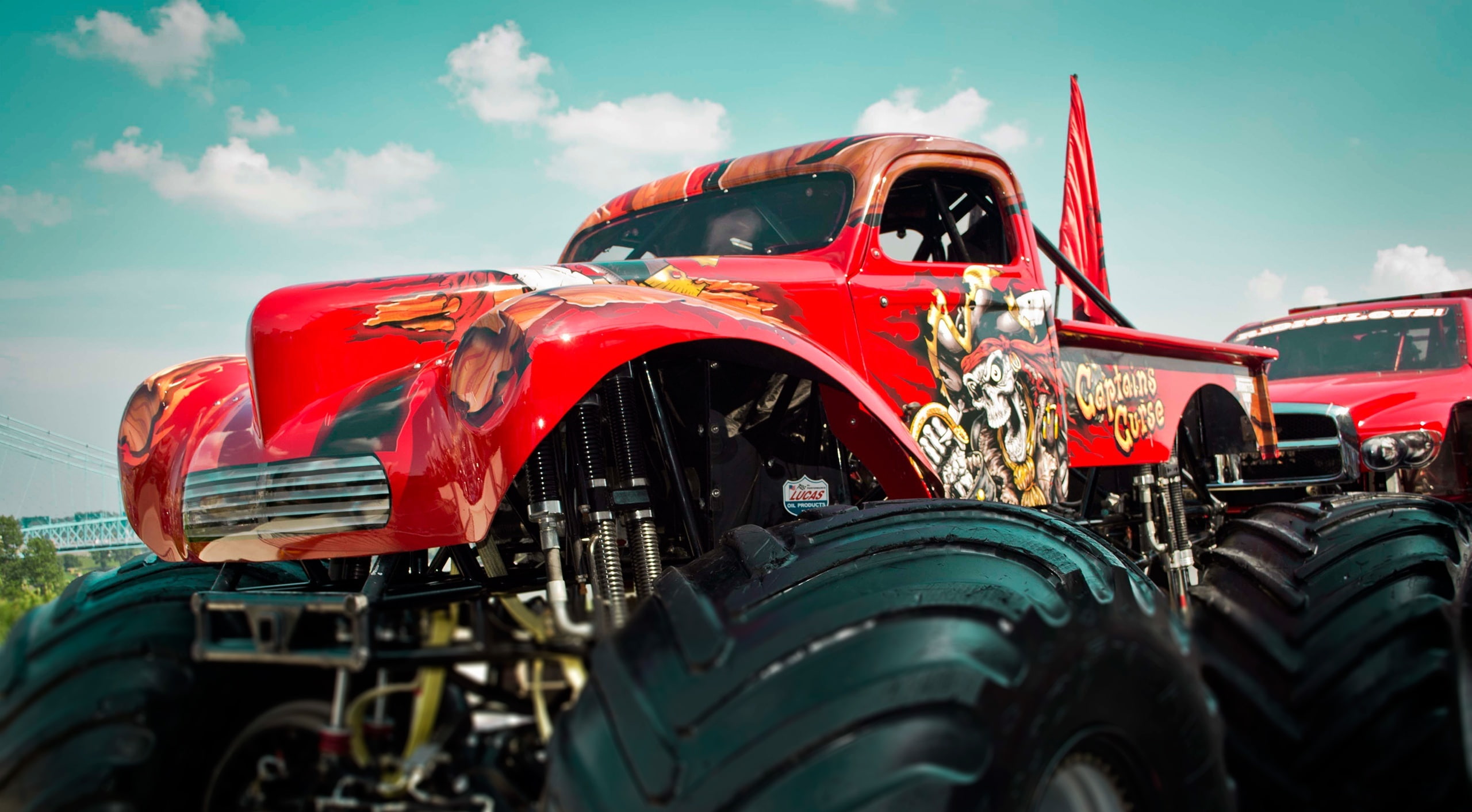 Monster Truck, red monster truck, Motors, Others, transportation