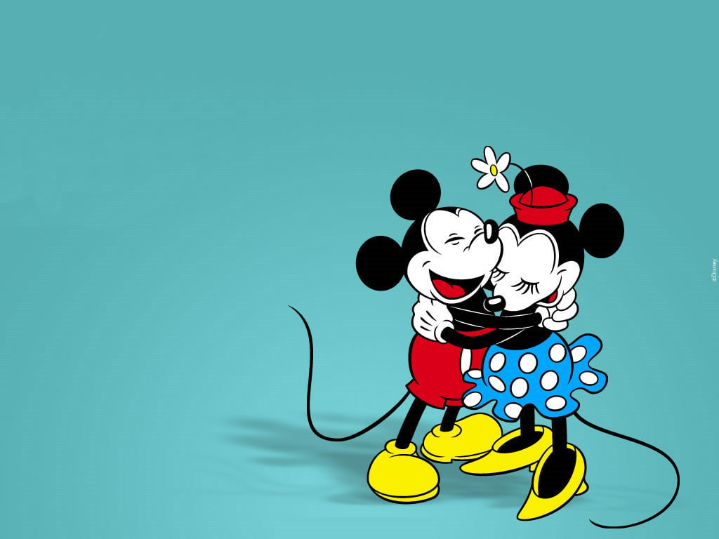 Mickey Mouse, Lovely Cartoon, Classic, Hug