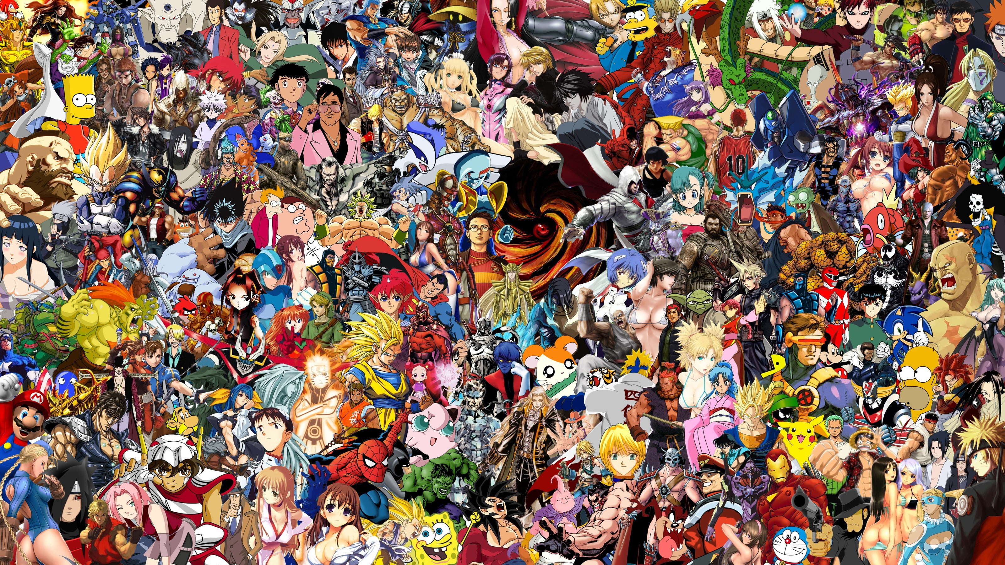 assorted character lot, anime, collage, Dragon Ball, Uzumaki Naruto