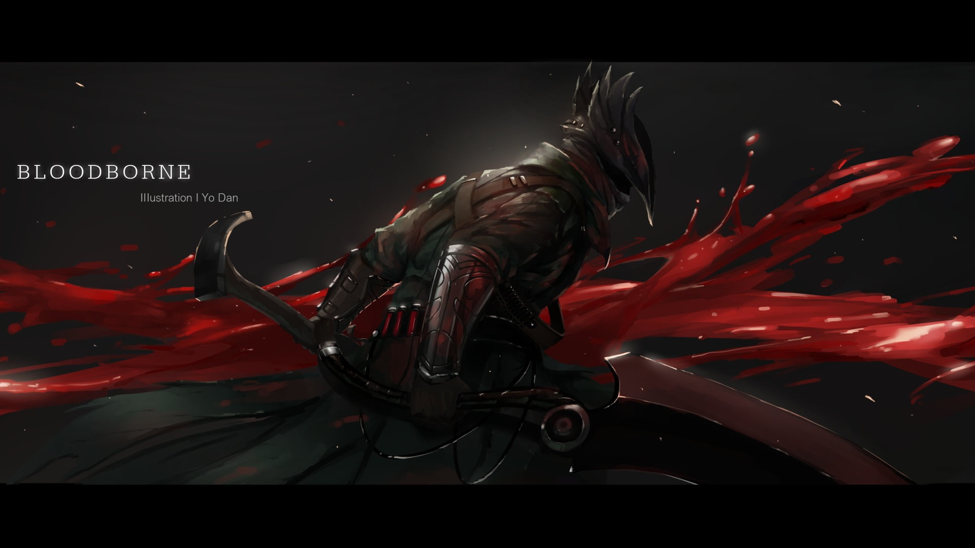 Bloodborne wallpaper, video games, red, indoors, no people, mode of transportation