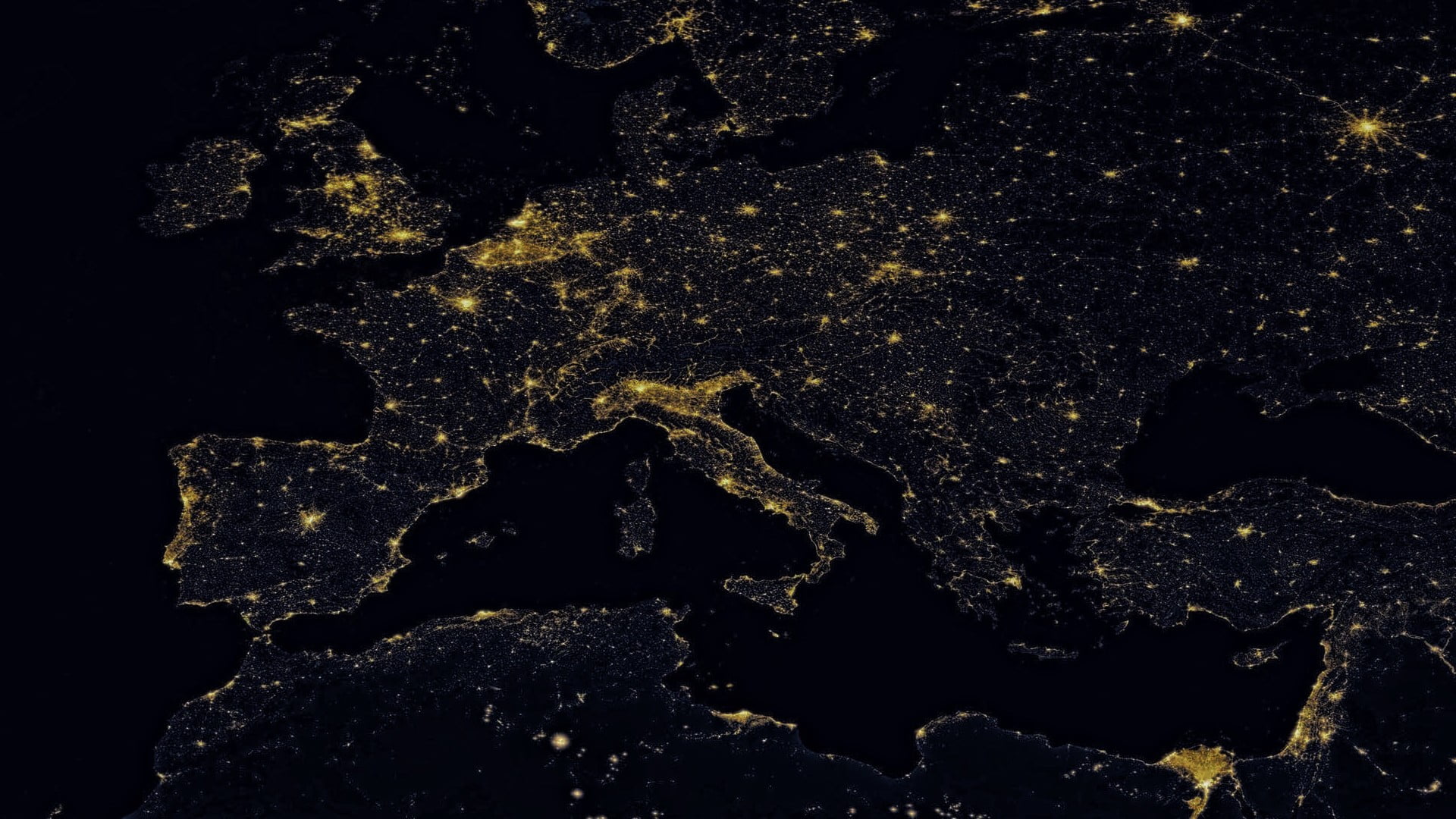 black and yellow wallpaper, map, night, Europe, no people, pattern