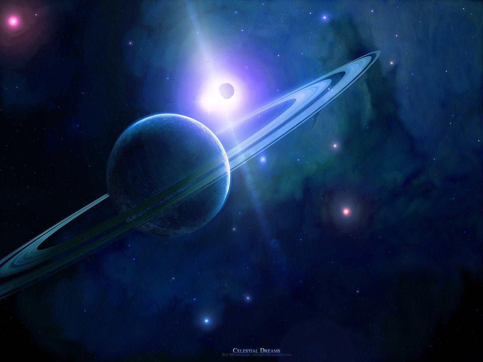 planet illustration, Sci Fi, Planetary Ring, Eclipse, Space, Star