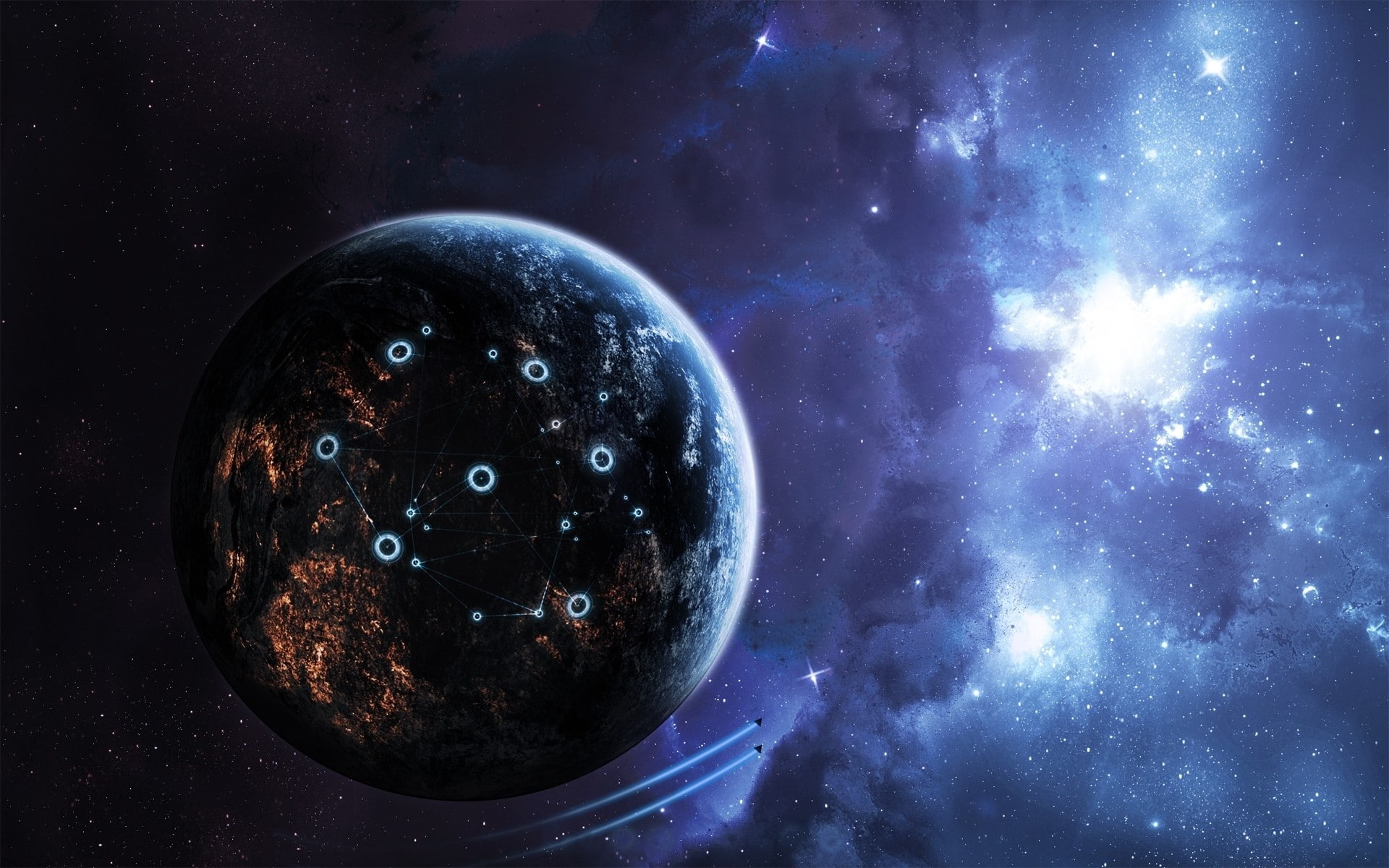 outer, space, stars