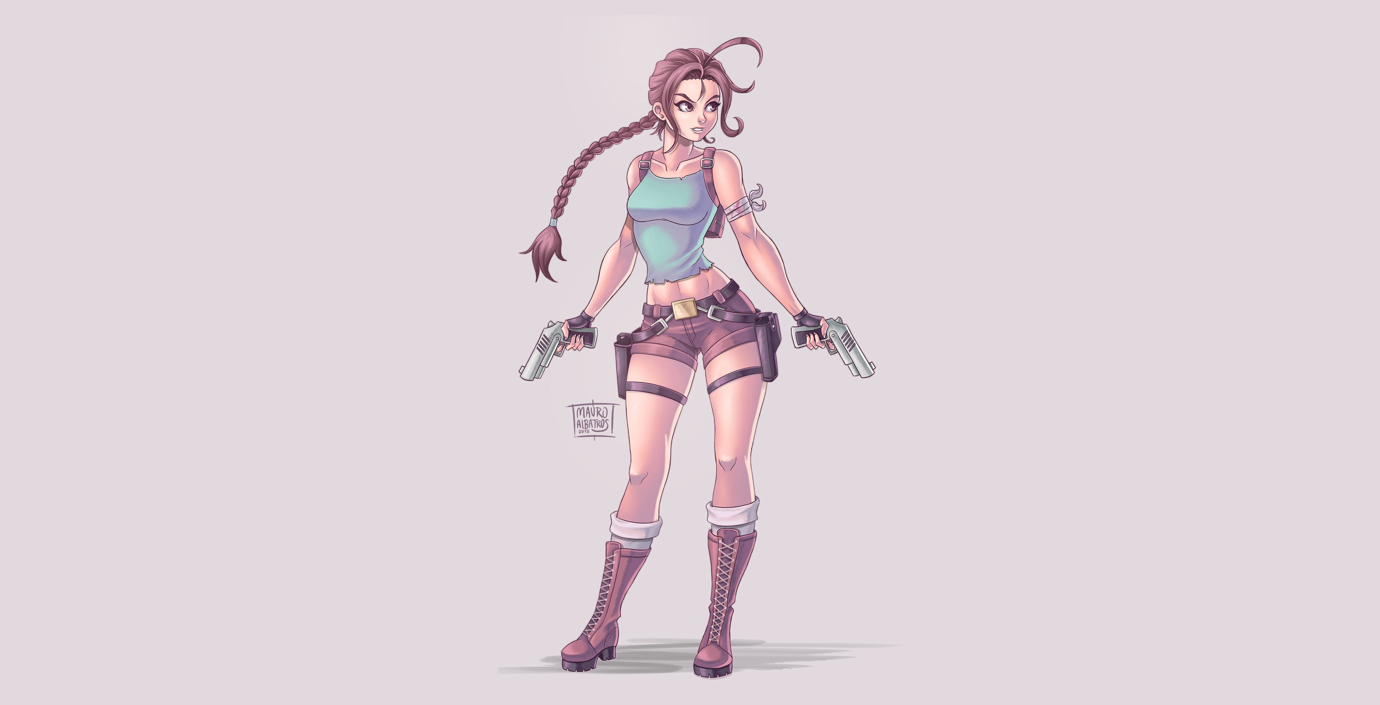 Lara Croft, artwork, Tomb Raider, Mauro Albatros