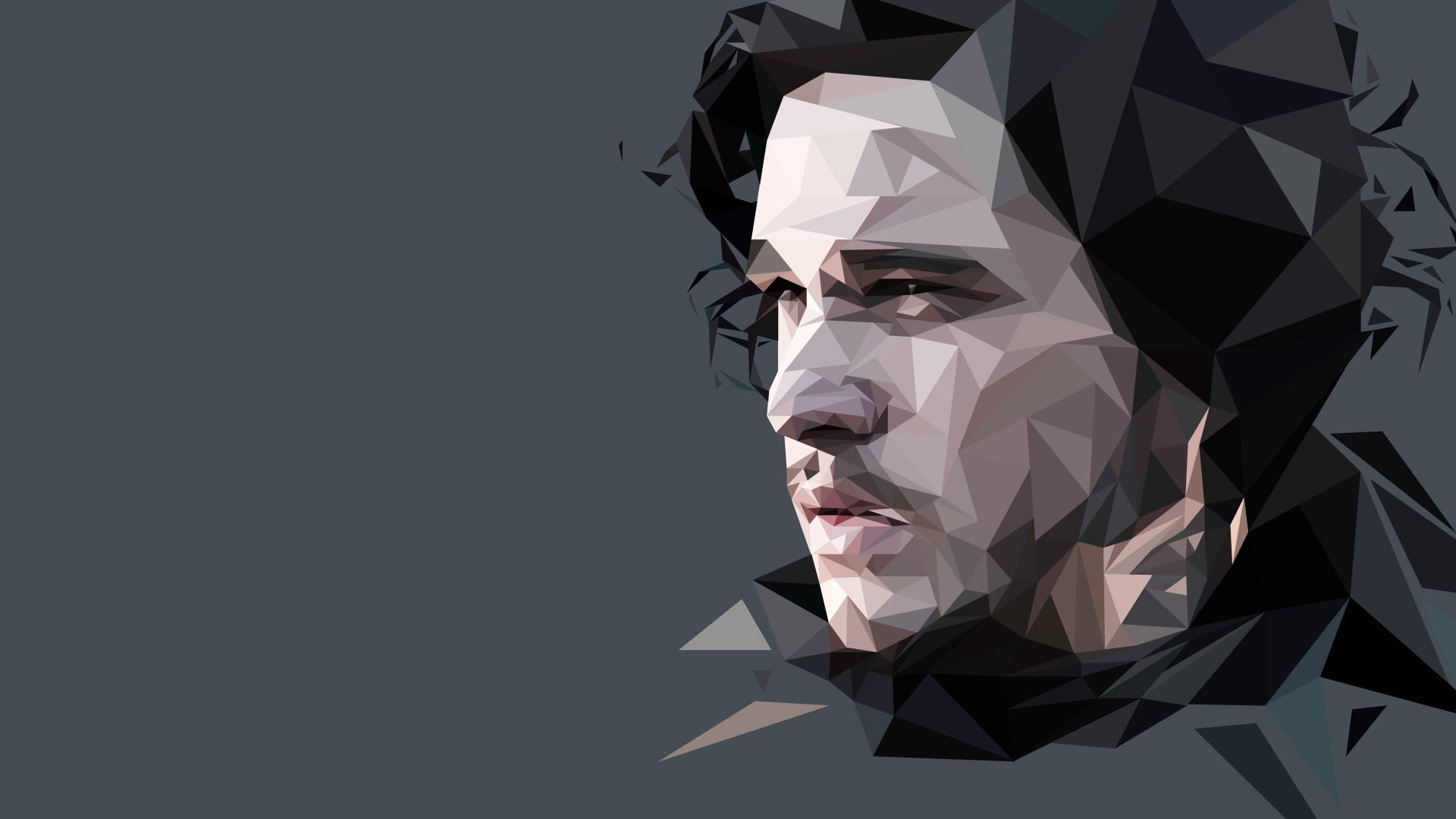 digital artwork of Kit Harington, Game of Thrones, Jon Snow, abstract