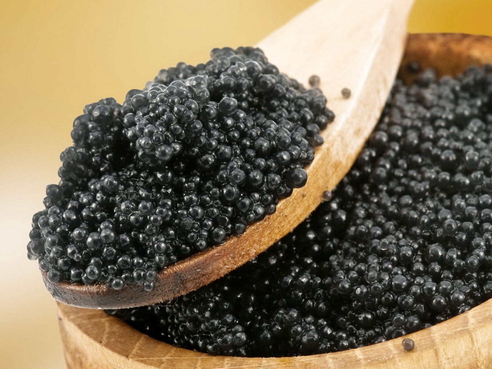 black pearls, caviar, spoon, seafood, close-up, fruit, organic