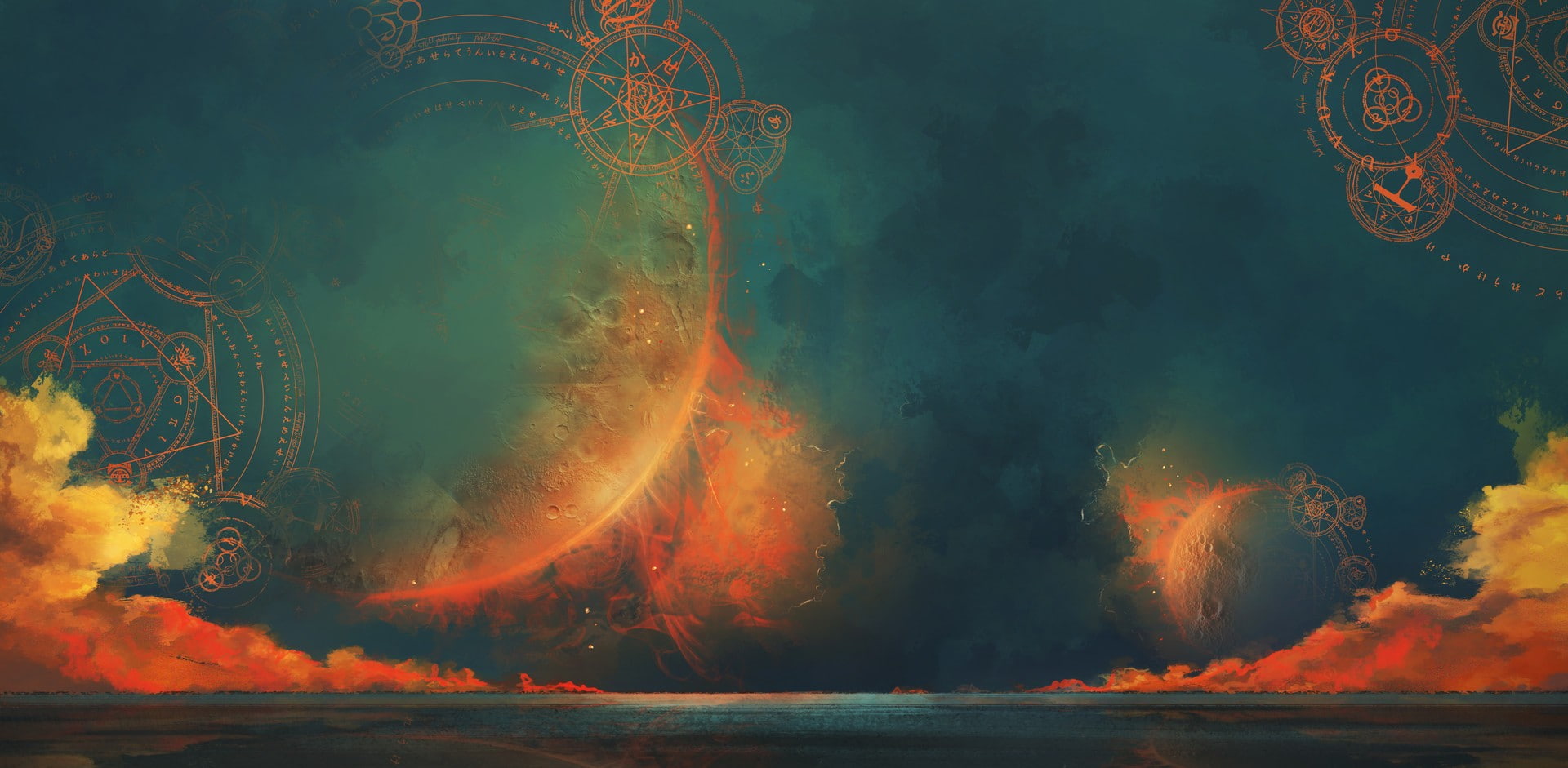 sky, magic circle