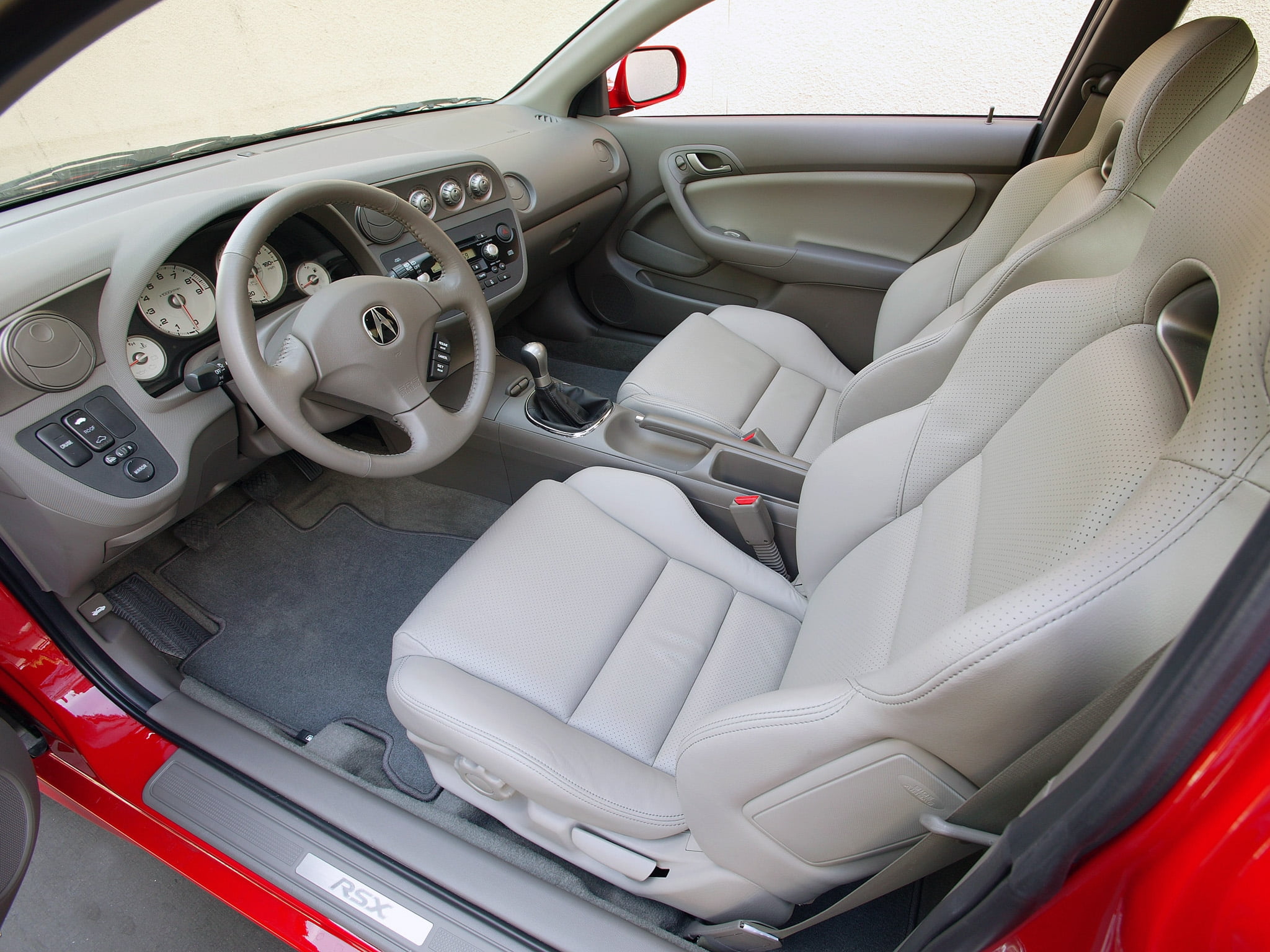 gray Acura steering wheel, rsx, 2006, salon, interior, speedometer