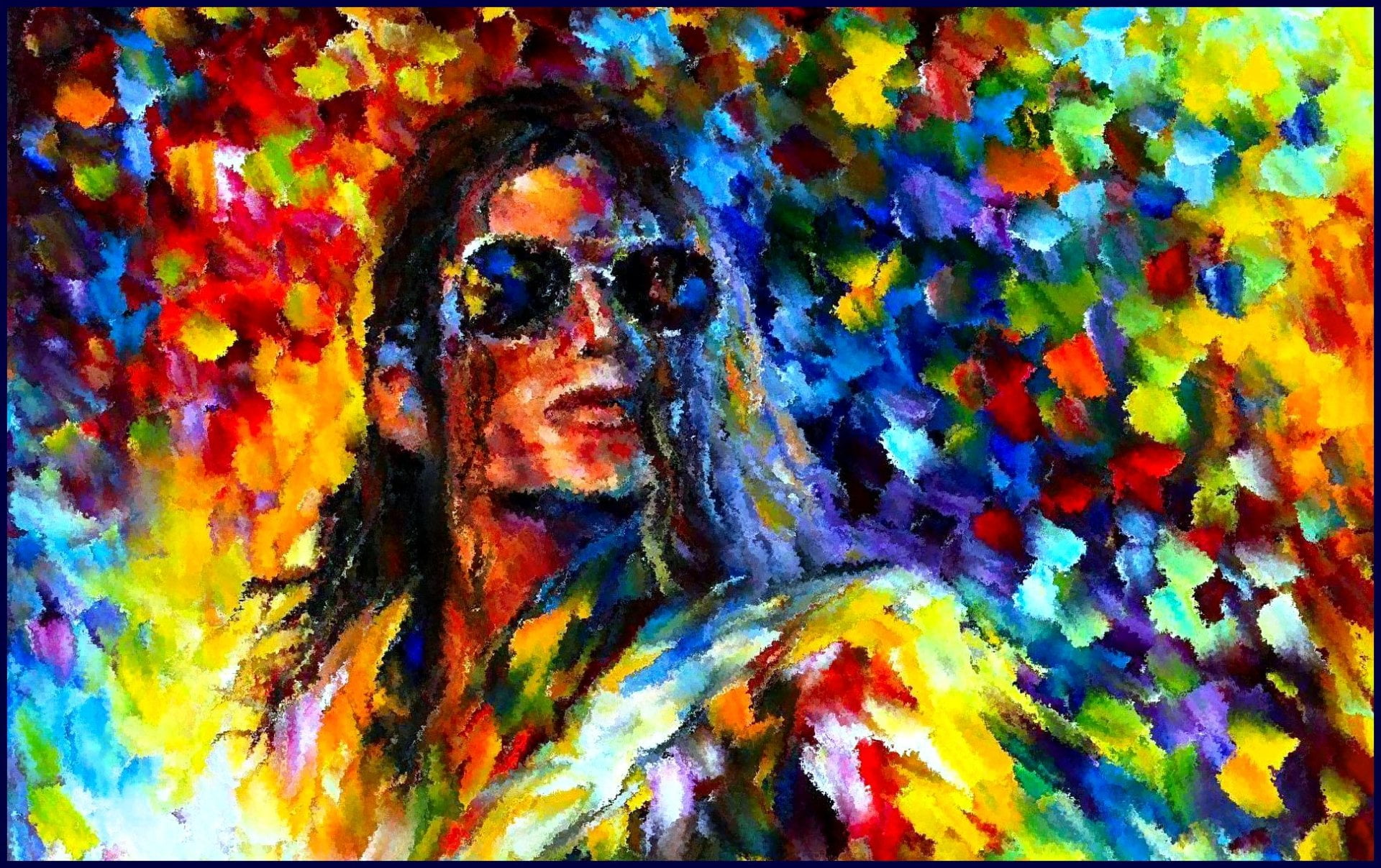 multicolored Michael Jackson painting, Singers, Artistic, Colorful