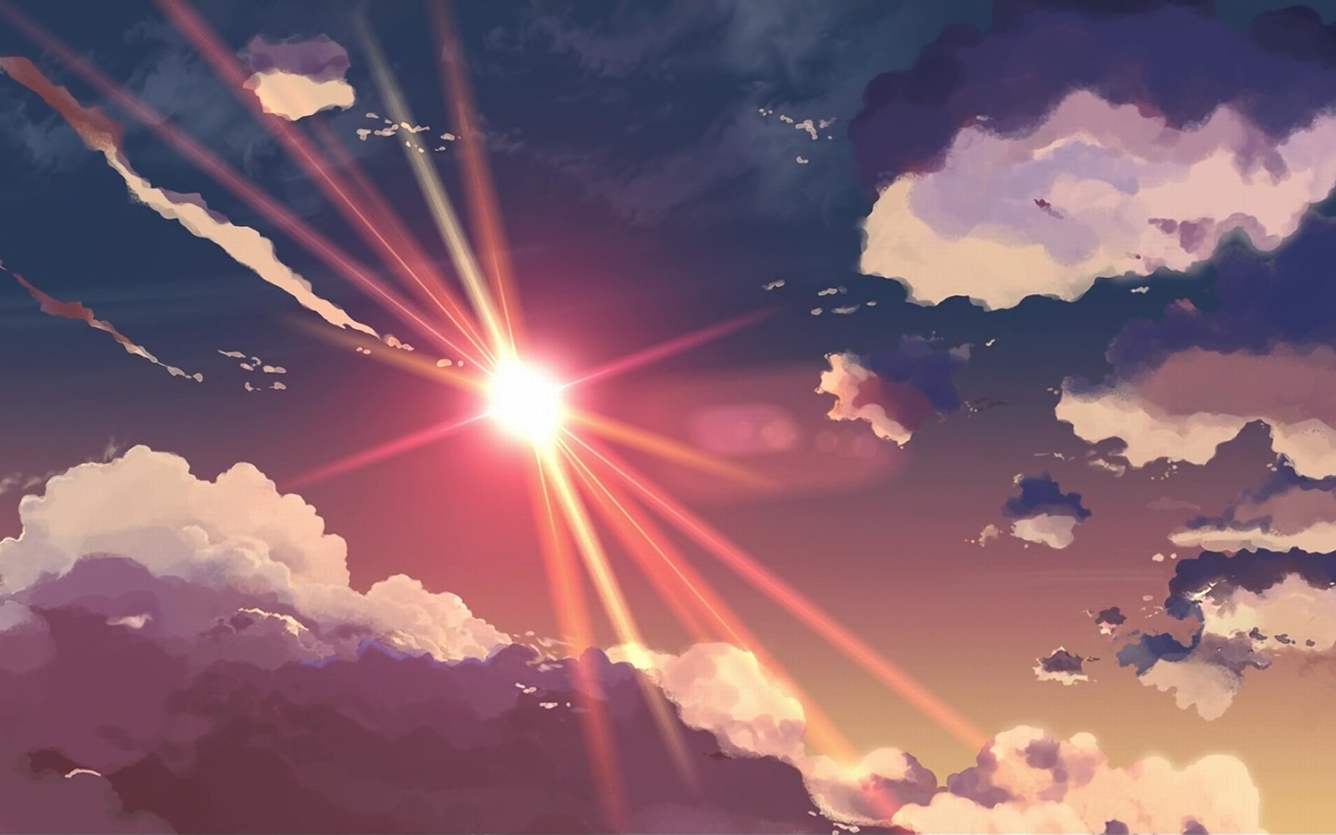 Tumblr, Sun, Sky, Clouds, Anime
