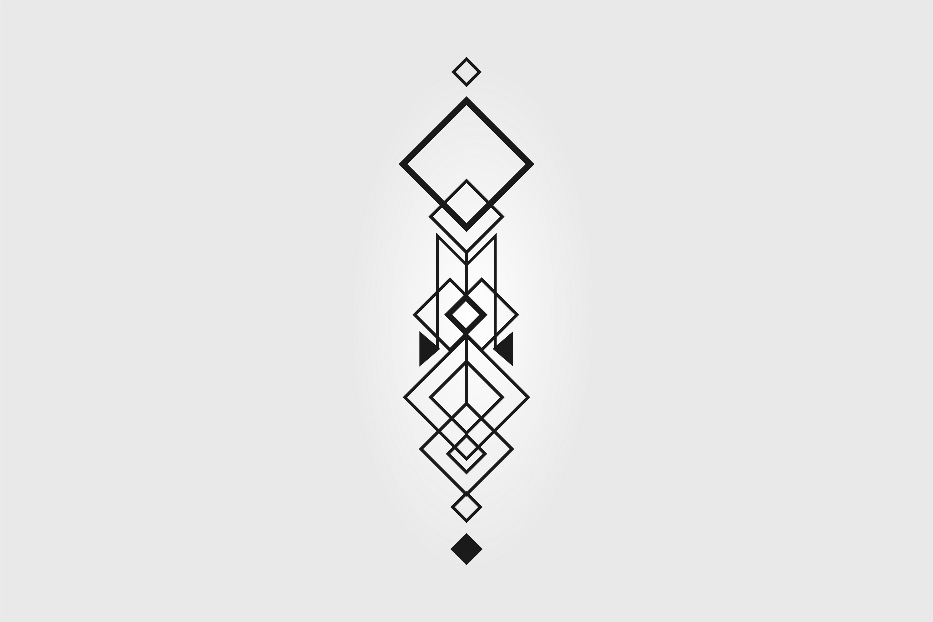 black tribal logo illustration, vector, abstract, minimalism