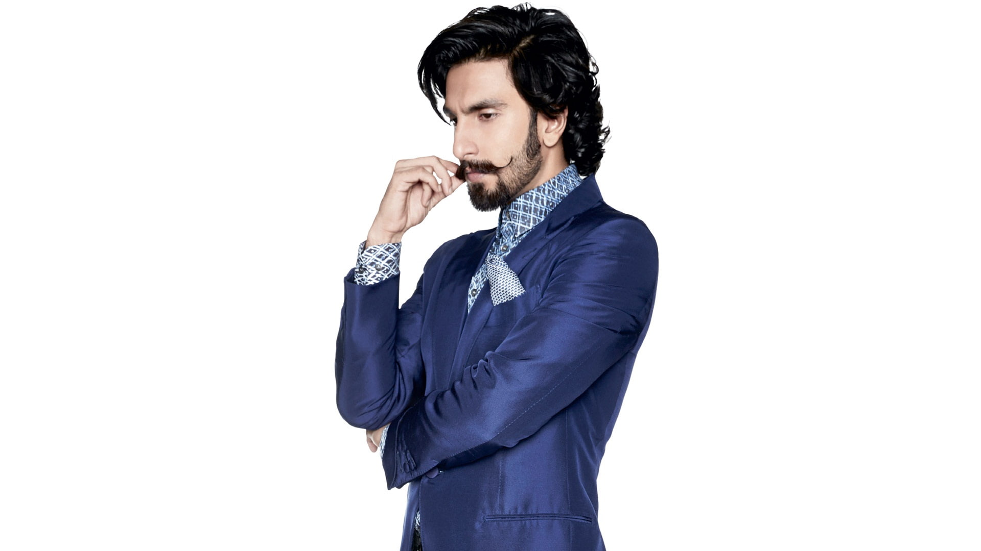 Ranveer Singh With Beard    Photoshoot, white background, studio shot