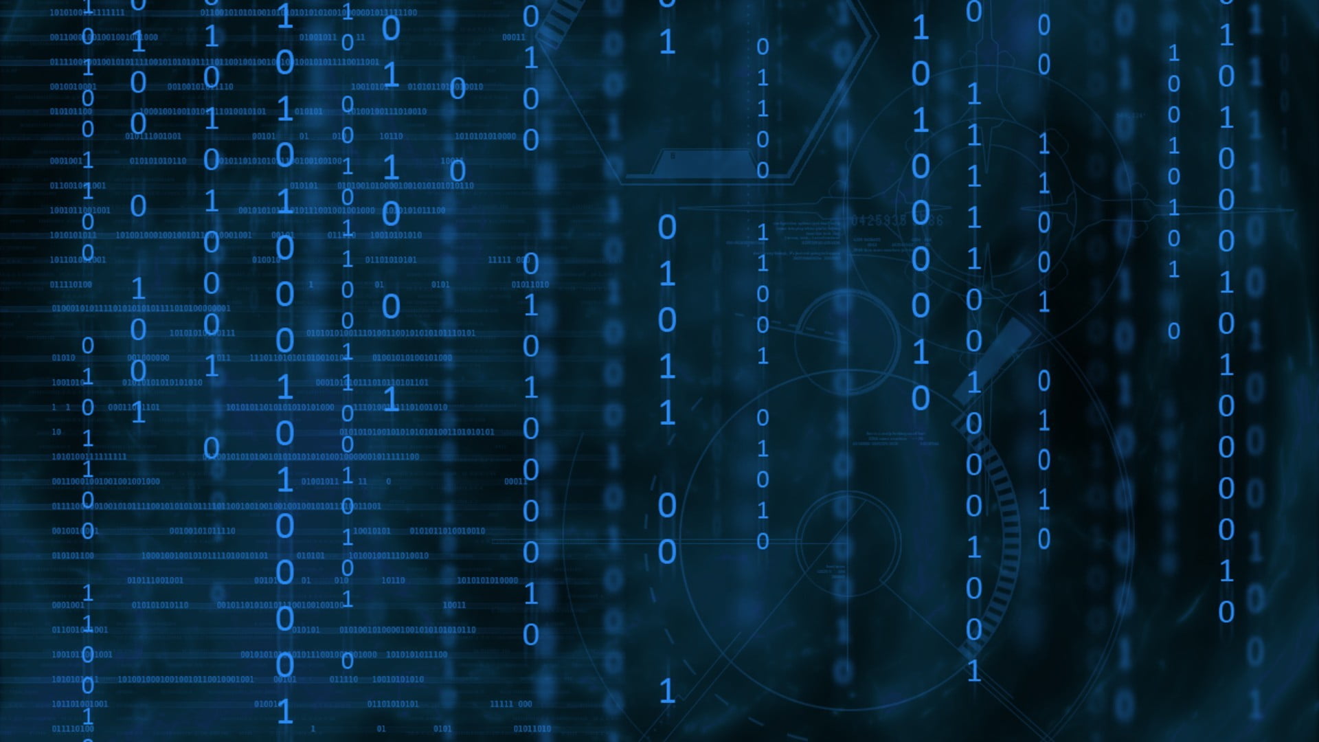 matrix code, technology, binary, numbers, digital art, blue, abstract