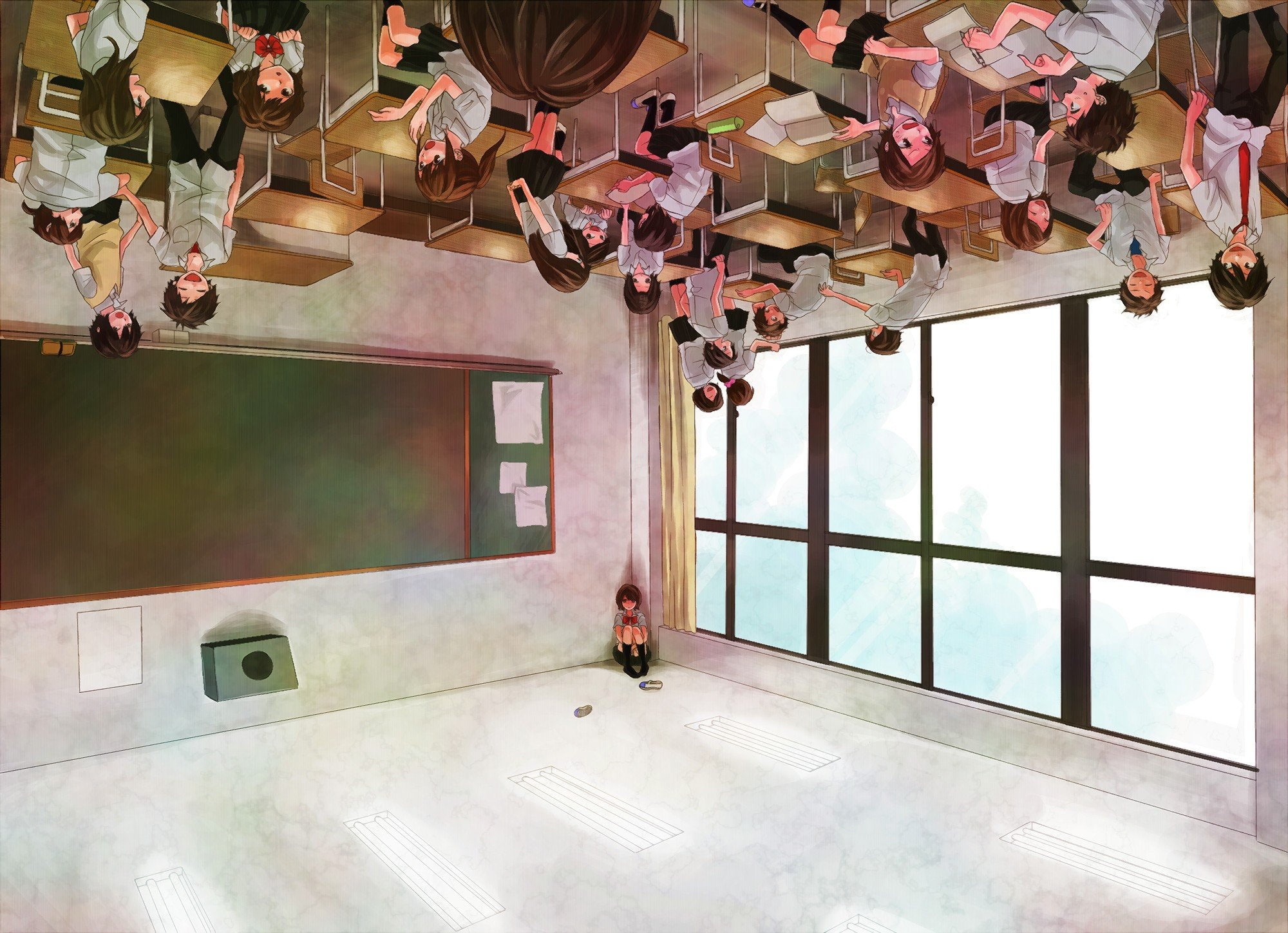 Classroom, school, window
