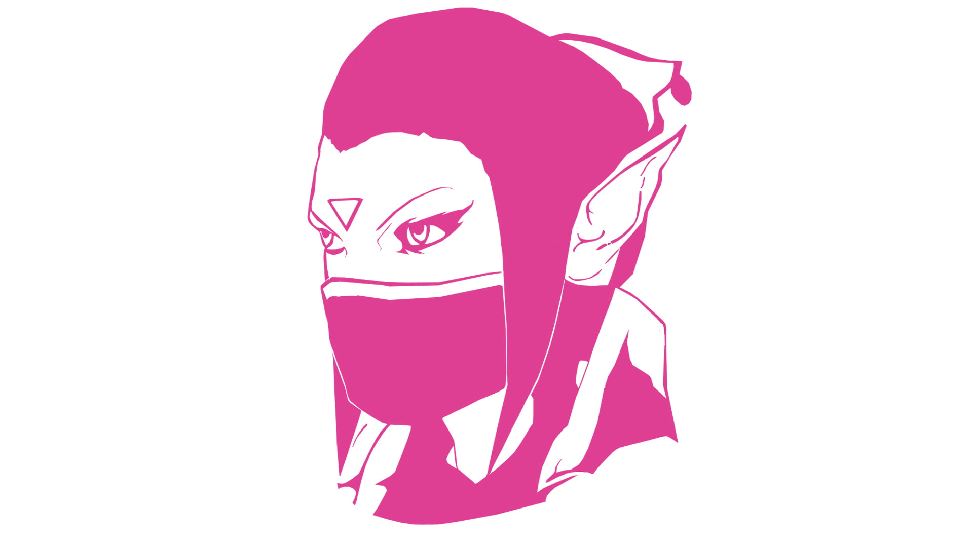pink and white ninja illustration, Valve, Dota 2, Minimalism